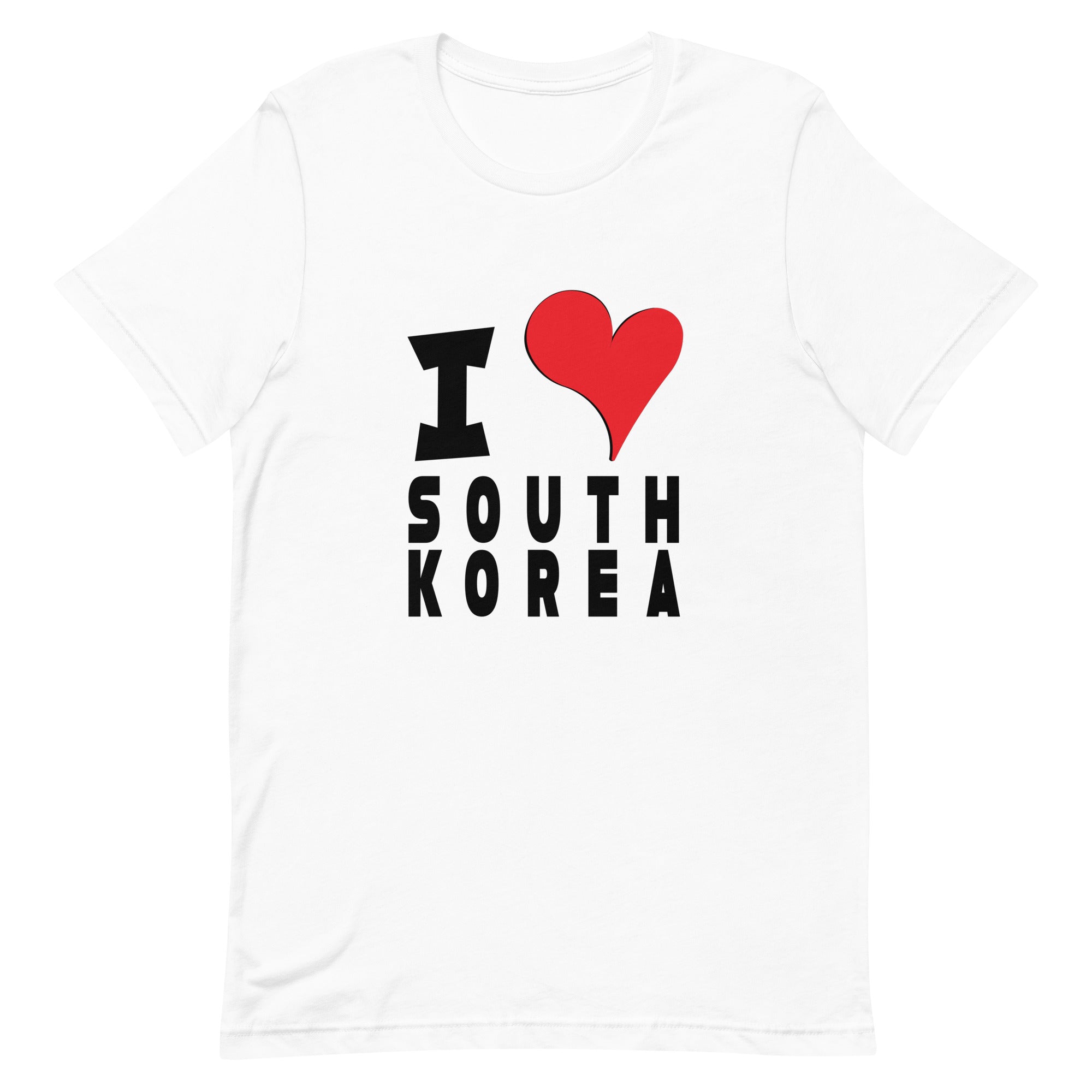 Unisex t-shirt - I Love South Korea Red