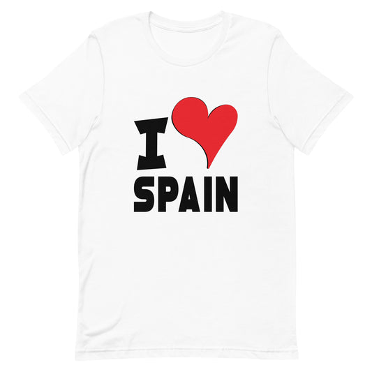 Unisex t-shirt - I Love Spain Red