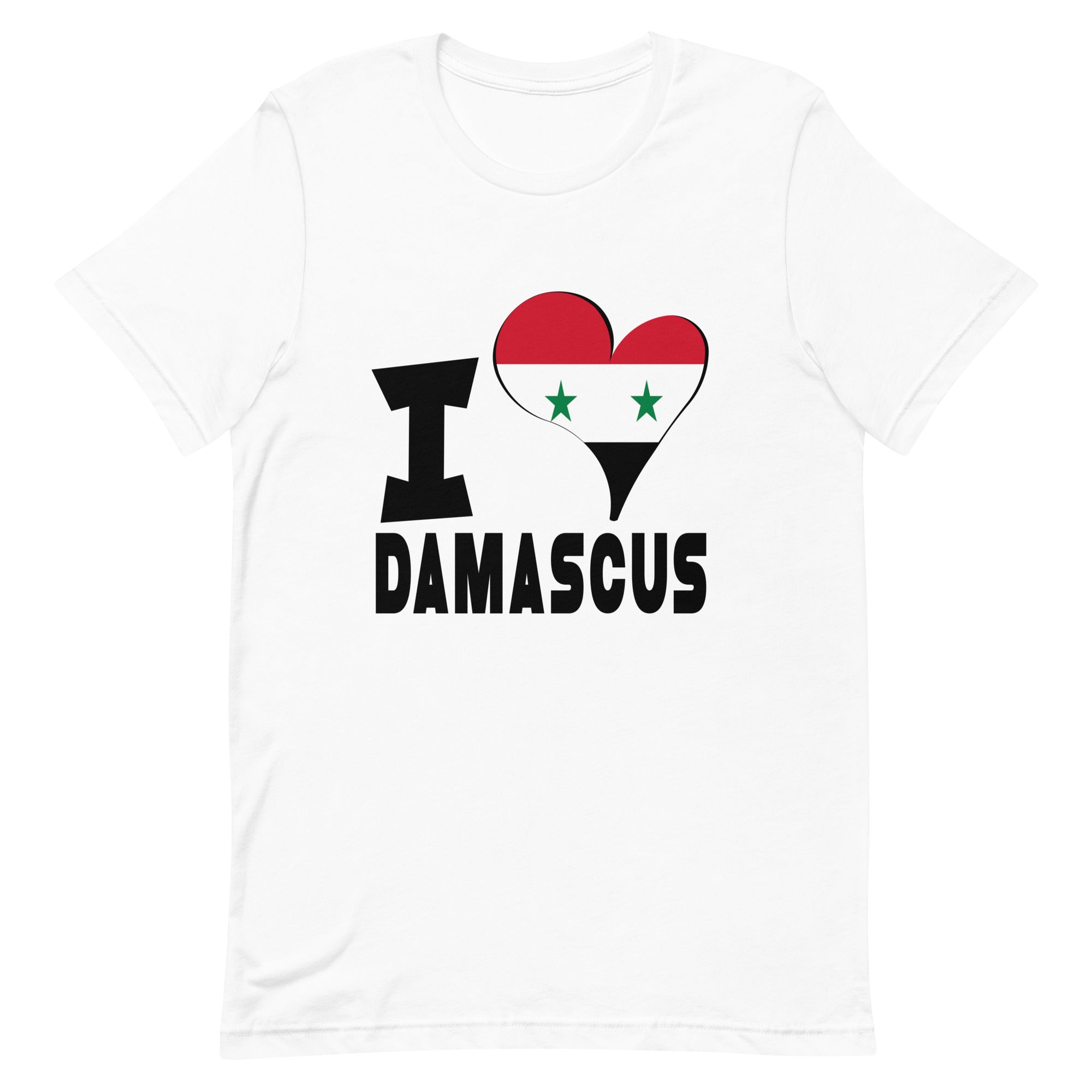 Unisex t-shirt - I Love Damascus Flag