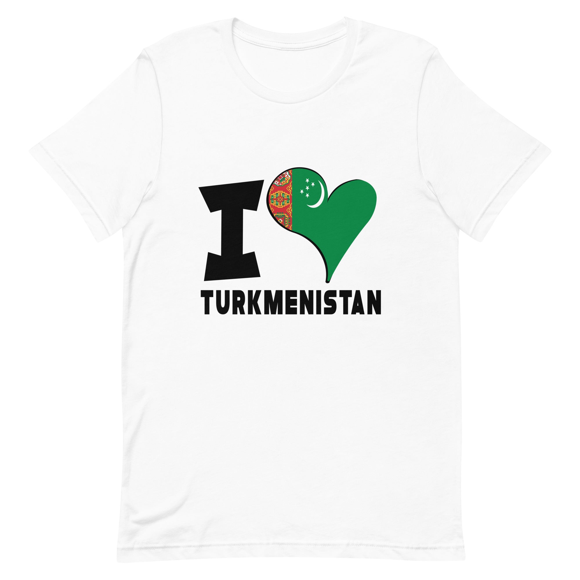 Unisex t-shirt - I Love Turkmenistan Flag