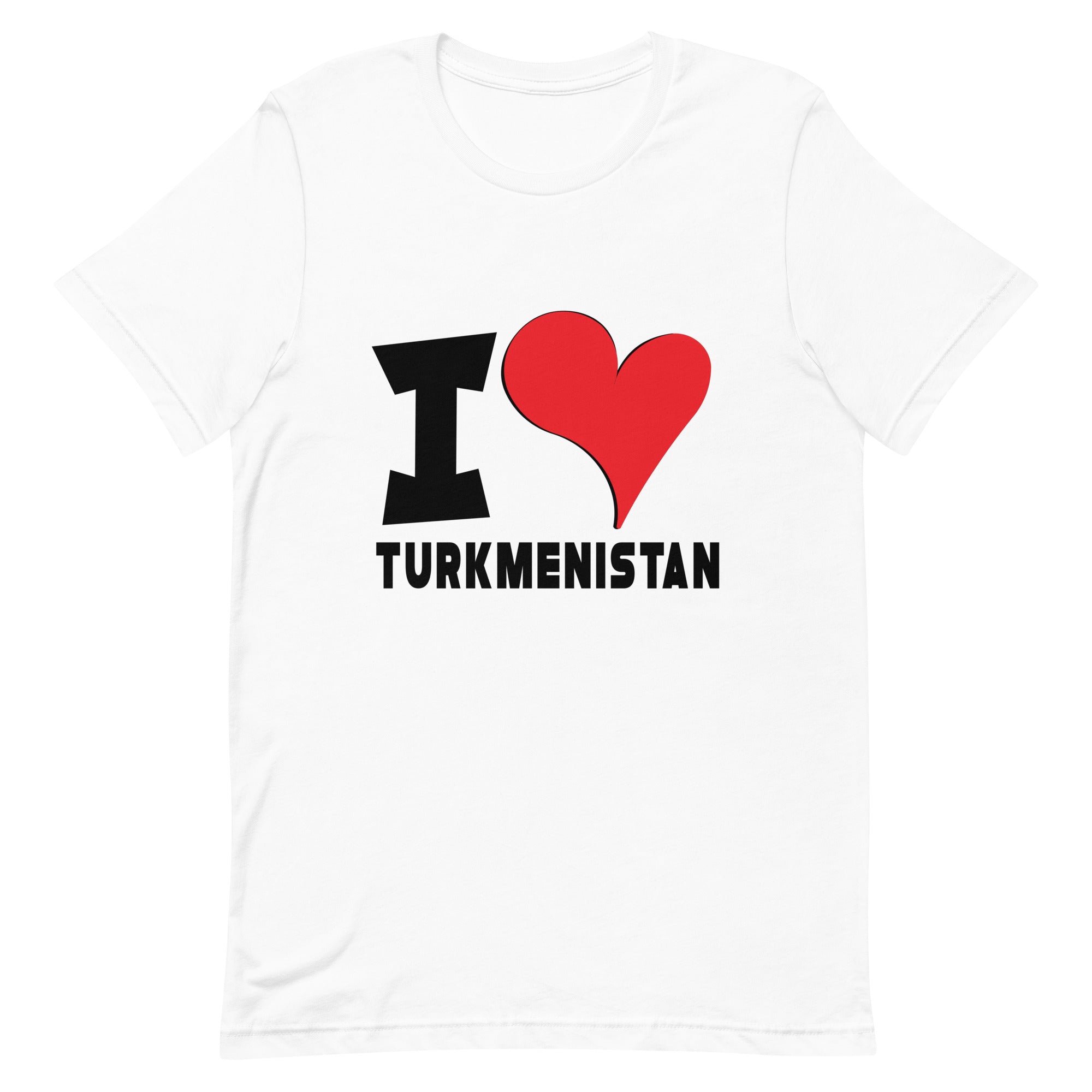 Unisex t-shirt -I Love Turkmenistan Red