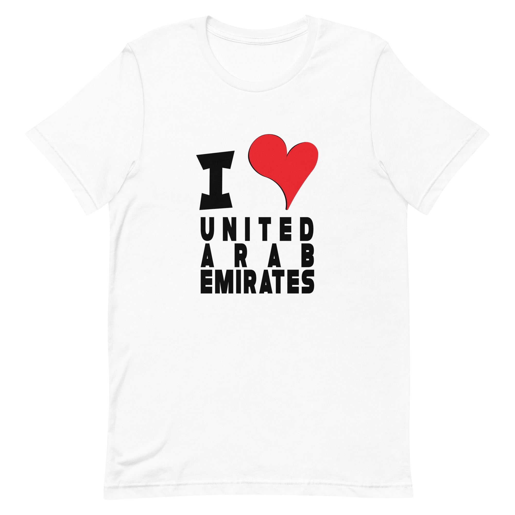 Unisex t-shirt - I Love United Arab Emirates Red