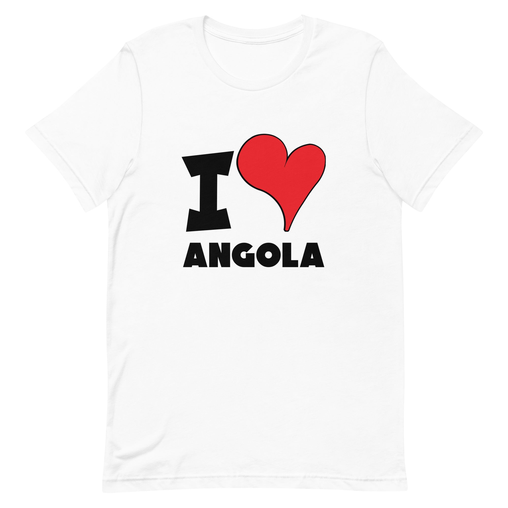 Unisex t-shirt - I Love Angola Red