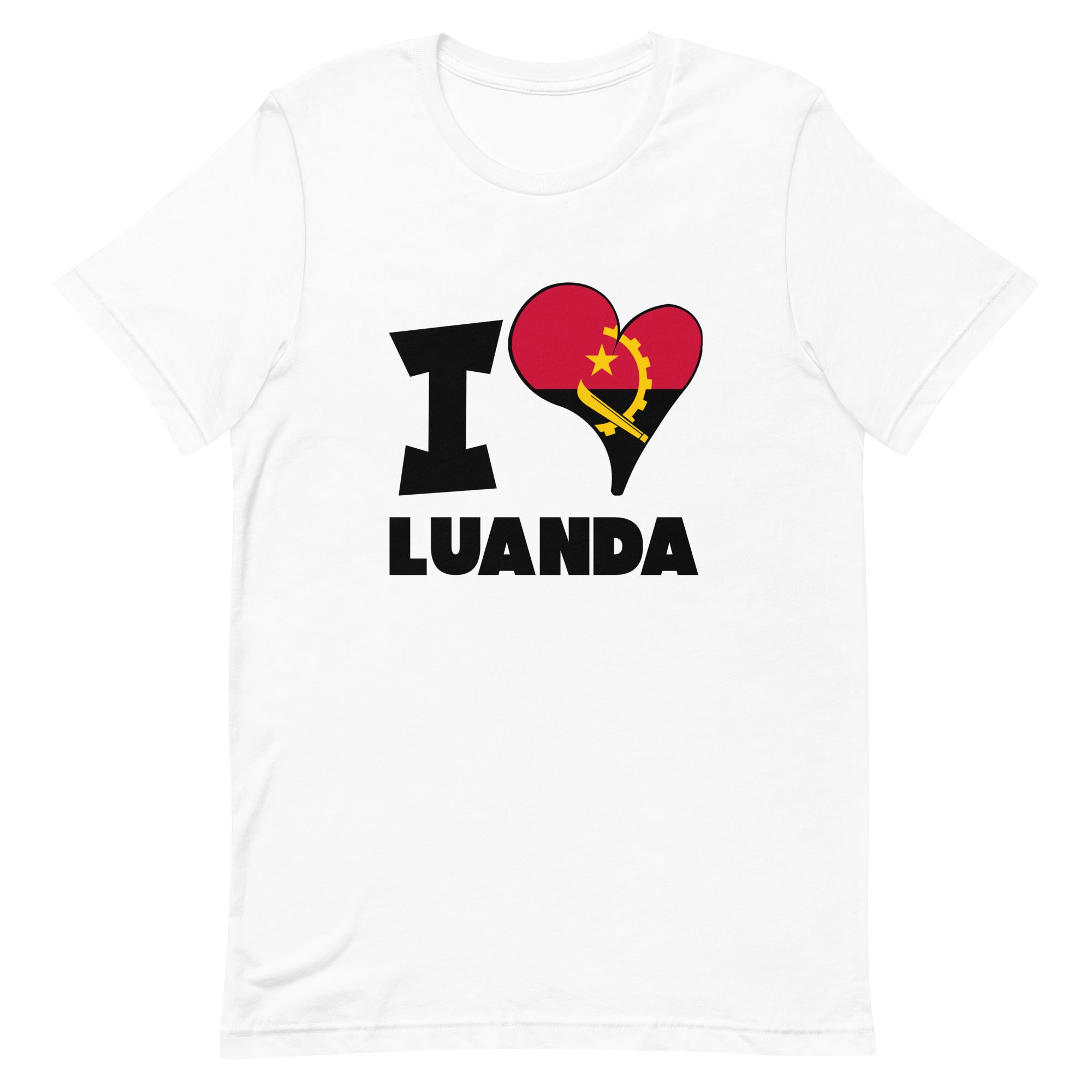 Unisex t-shirt - I Love Luanda Flag