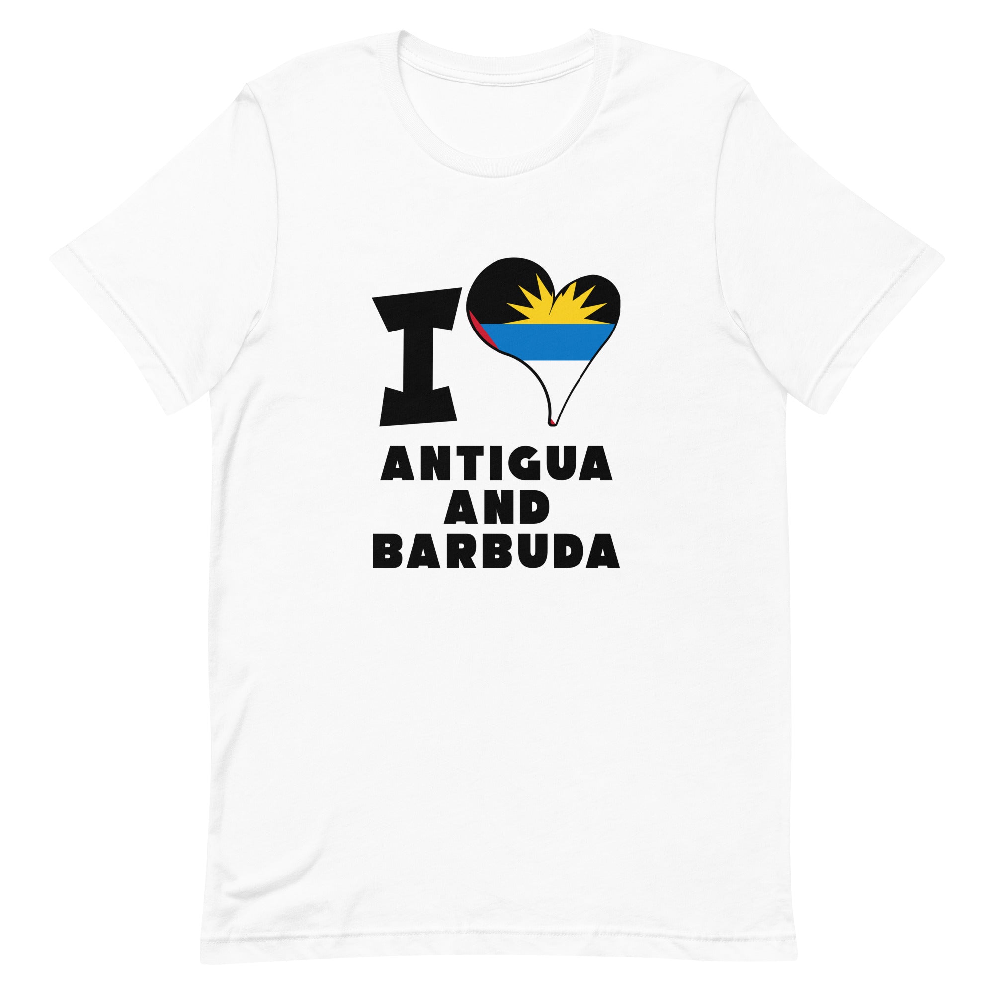 Unisex t-shirt - I Love Antigua and Barbuda Flag