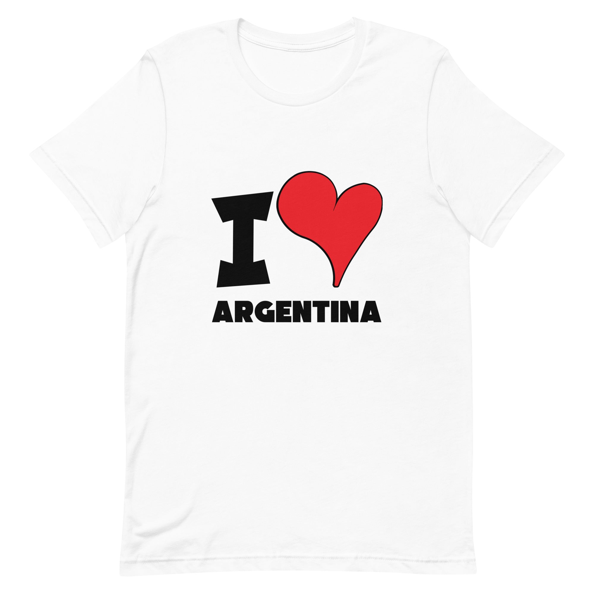 Unisex t-shirt - I Love Argentina Red