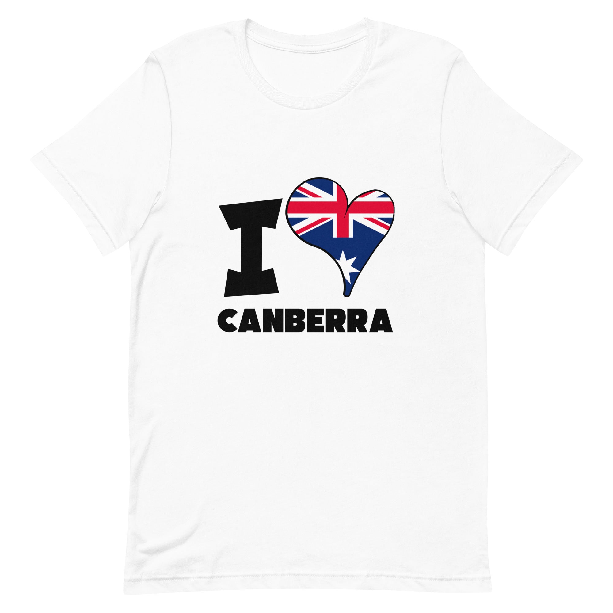 Unisex t-shirt - I Love Canberra Flag