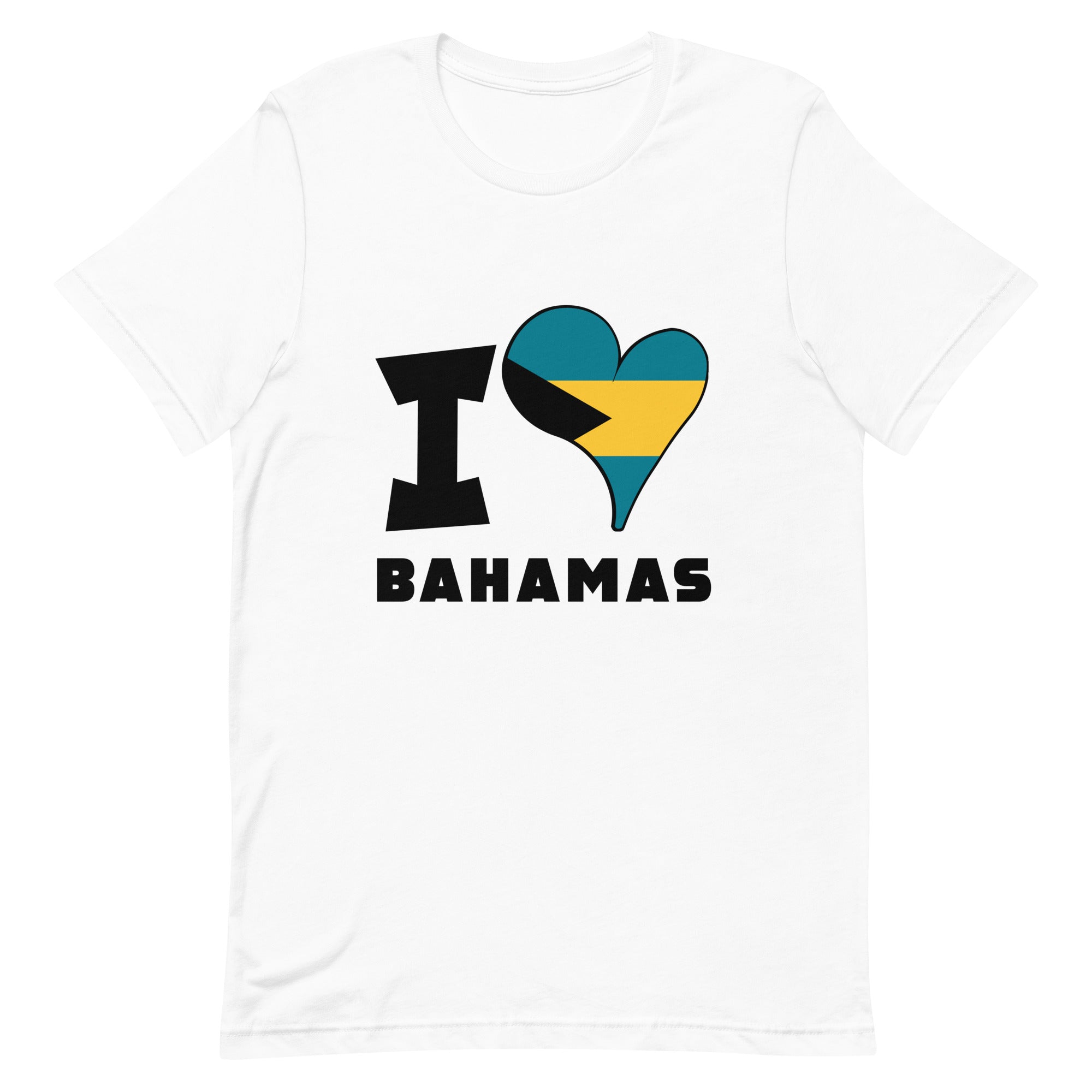 Unisex t-shirt - I Love Bahamas Flag