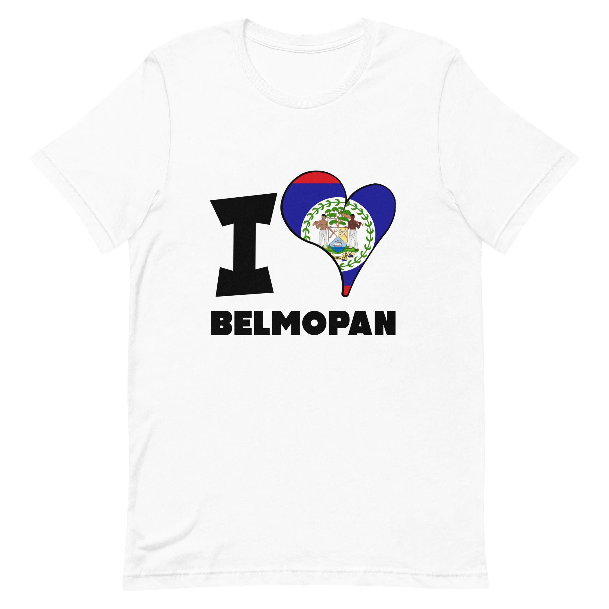 Unisex t-shirt - I Love Belmopan Flag