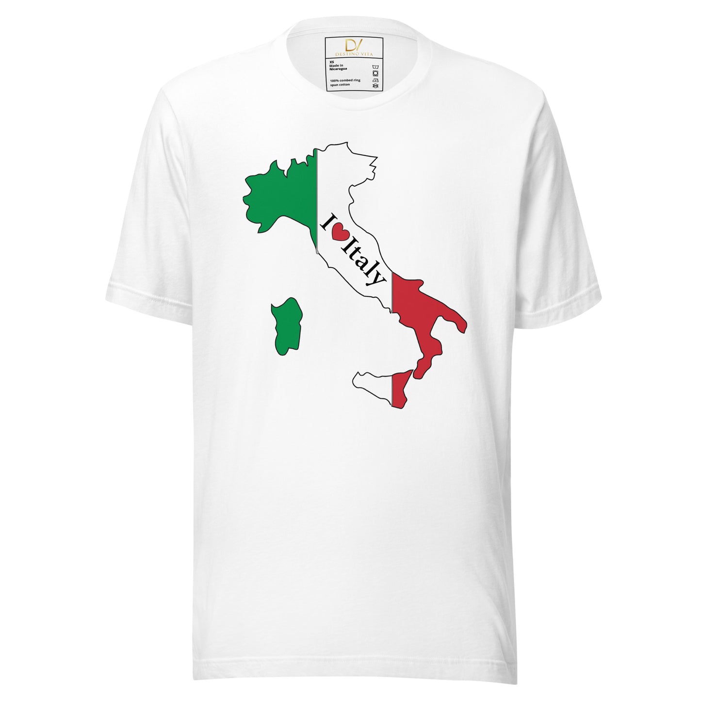 Unisex t-shirt - I Love Italy Map