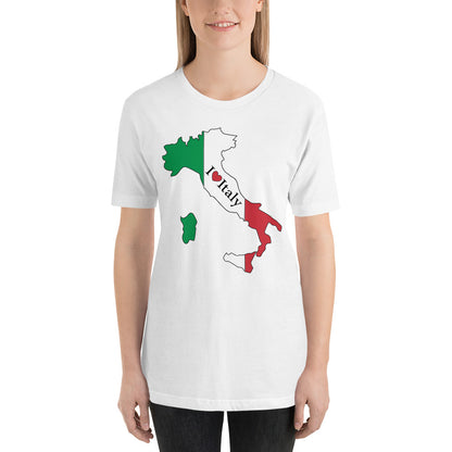 Unisex t-shirt - I Love Italy Map