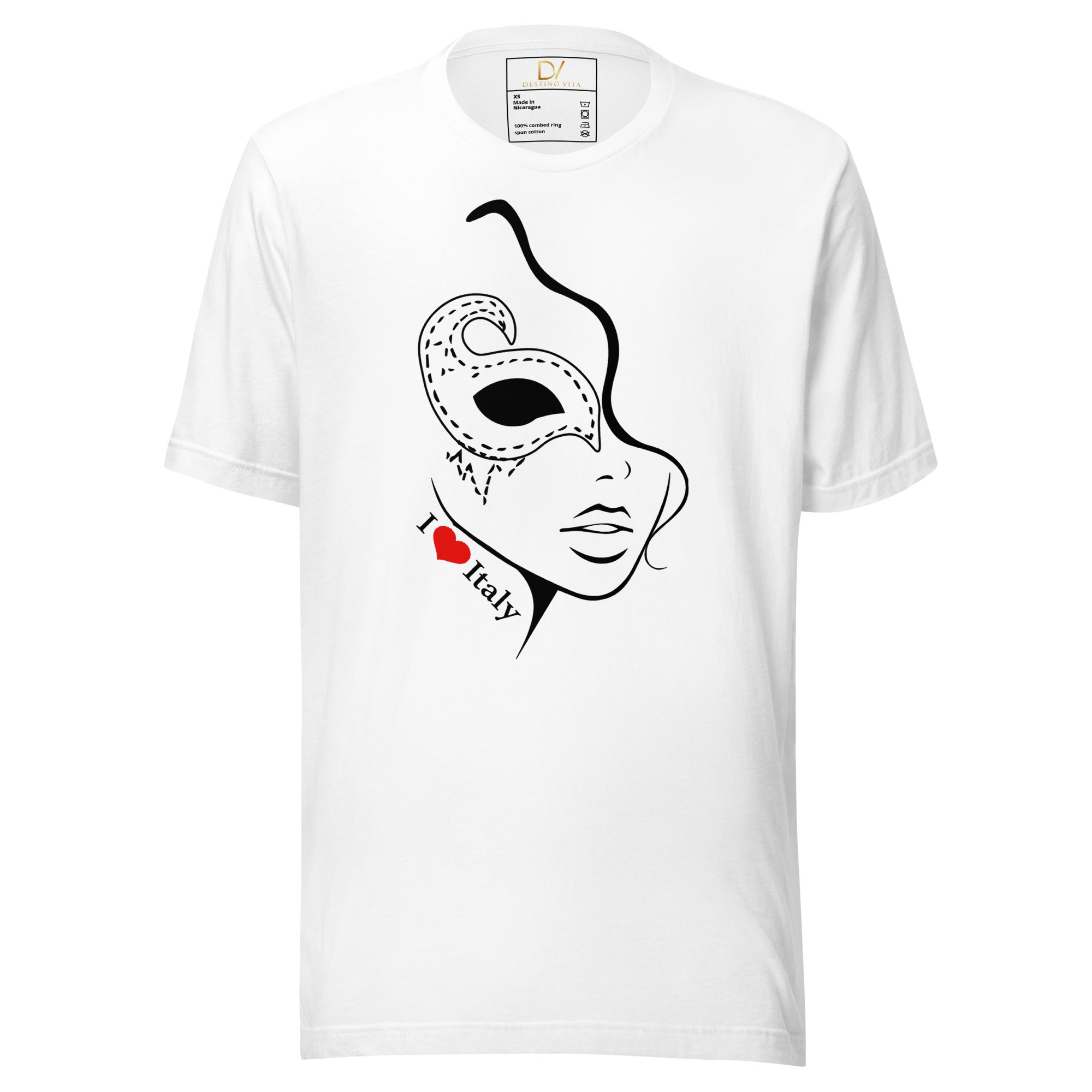 Unisex t-shirt - I love Italy Mask