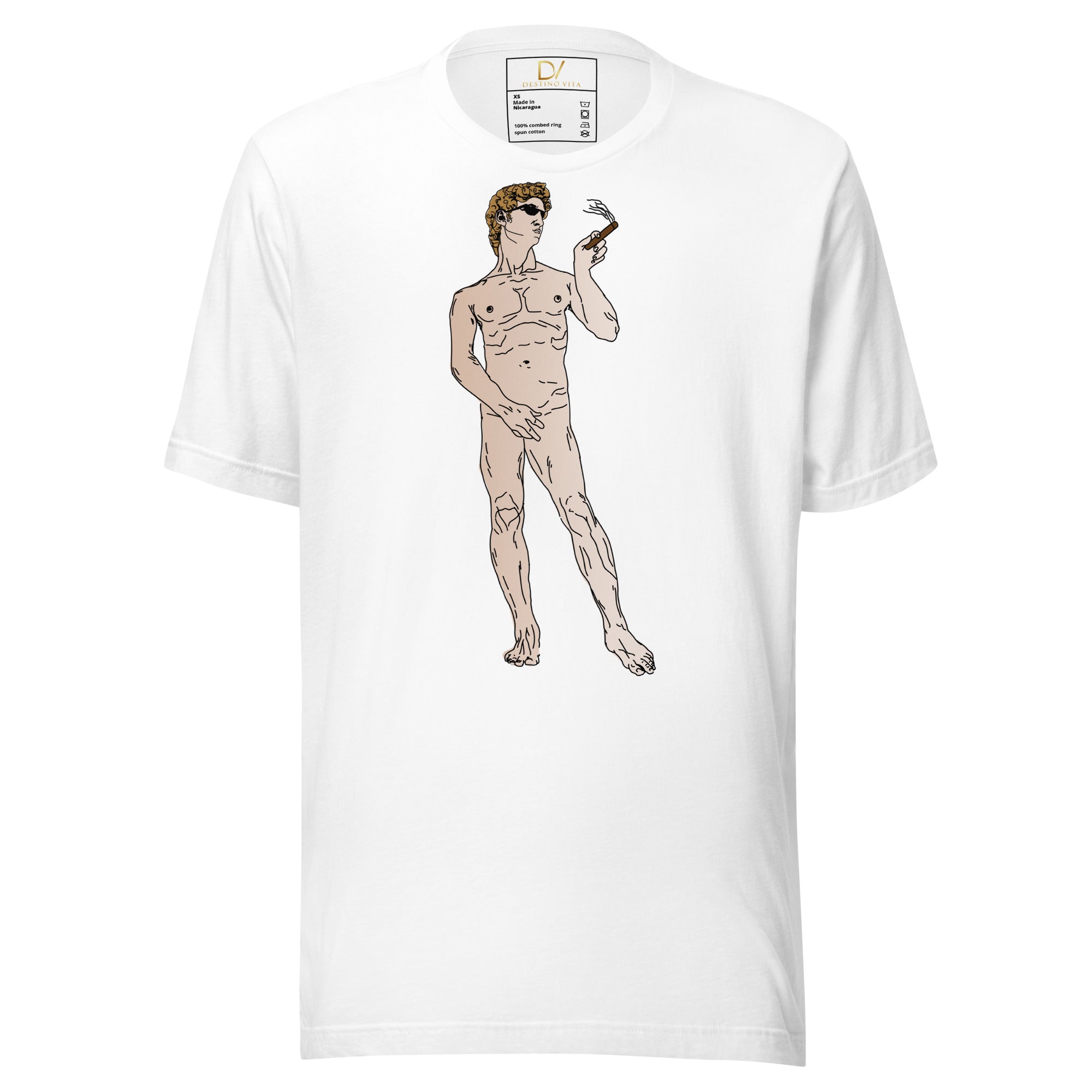 Unisex t-shirt - Michelangelo David  With Cigar