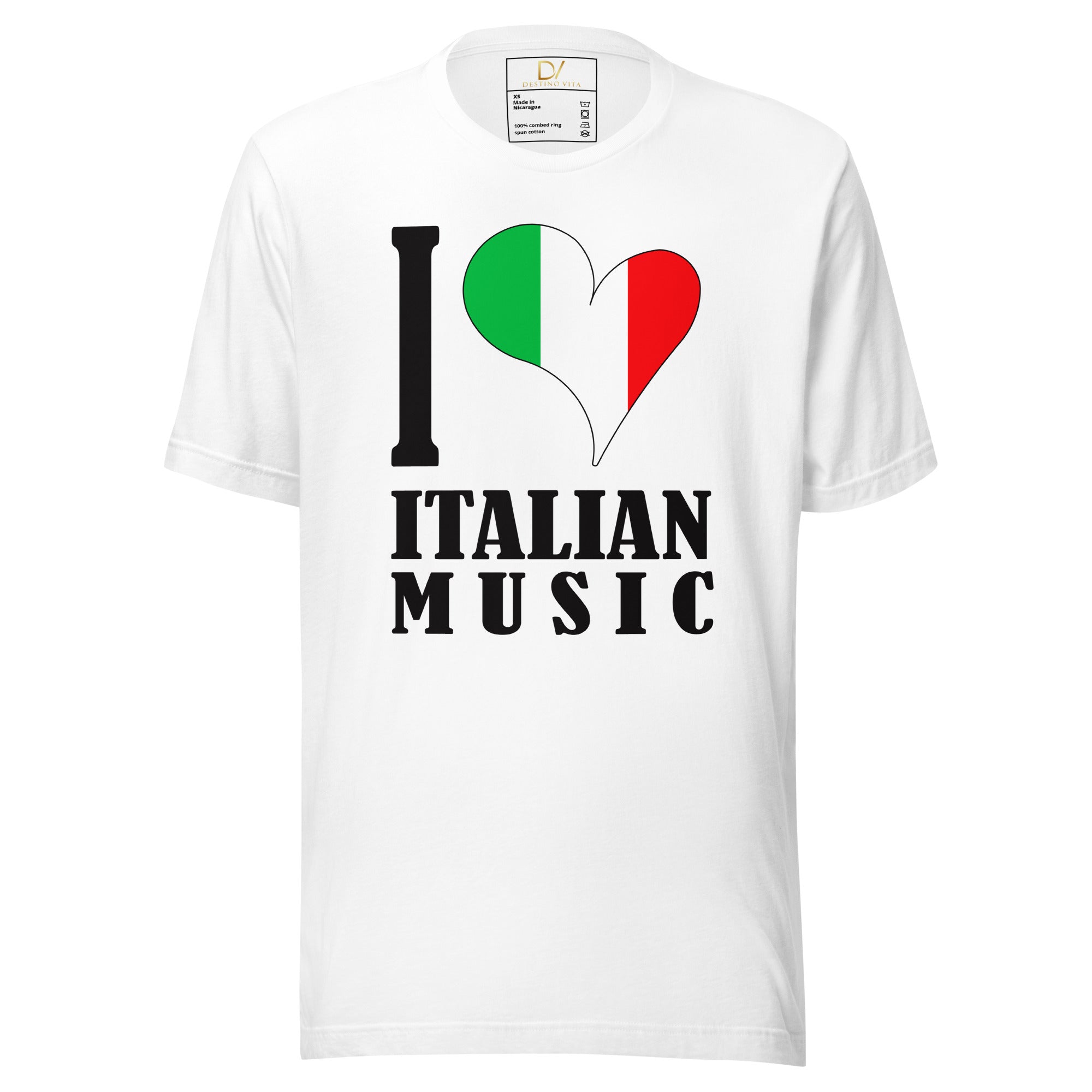 Unisex t-shirt - I Love Italian Music