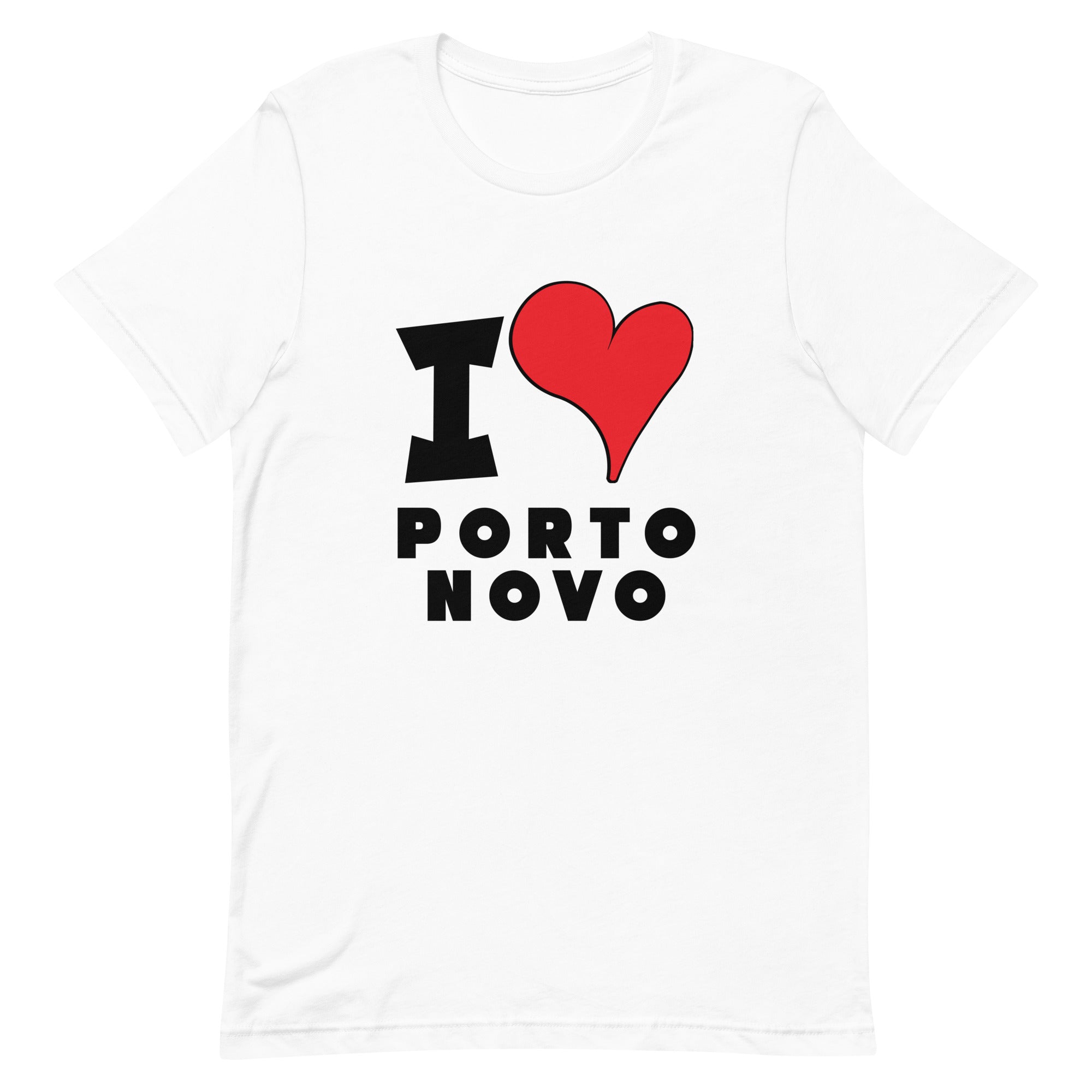 Unisex t-shirt - I Love Porto-Novo Red