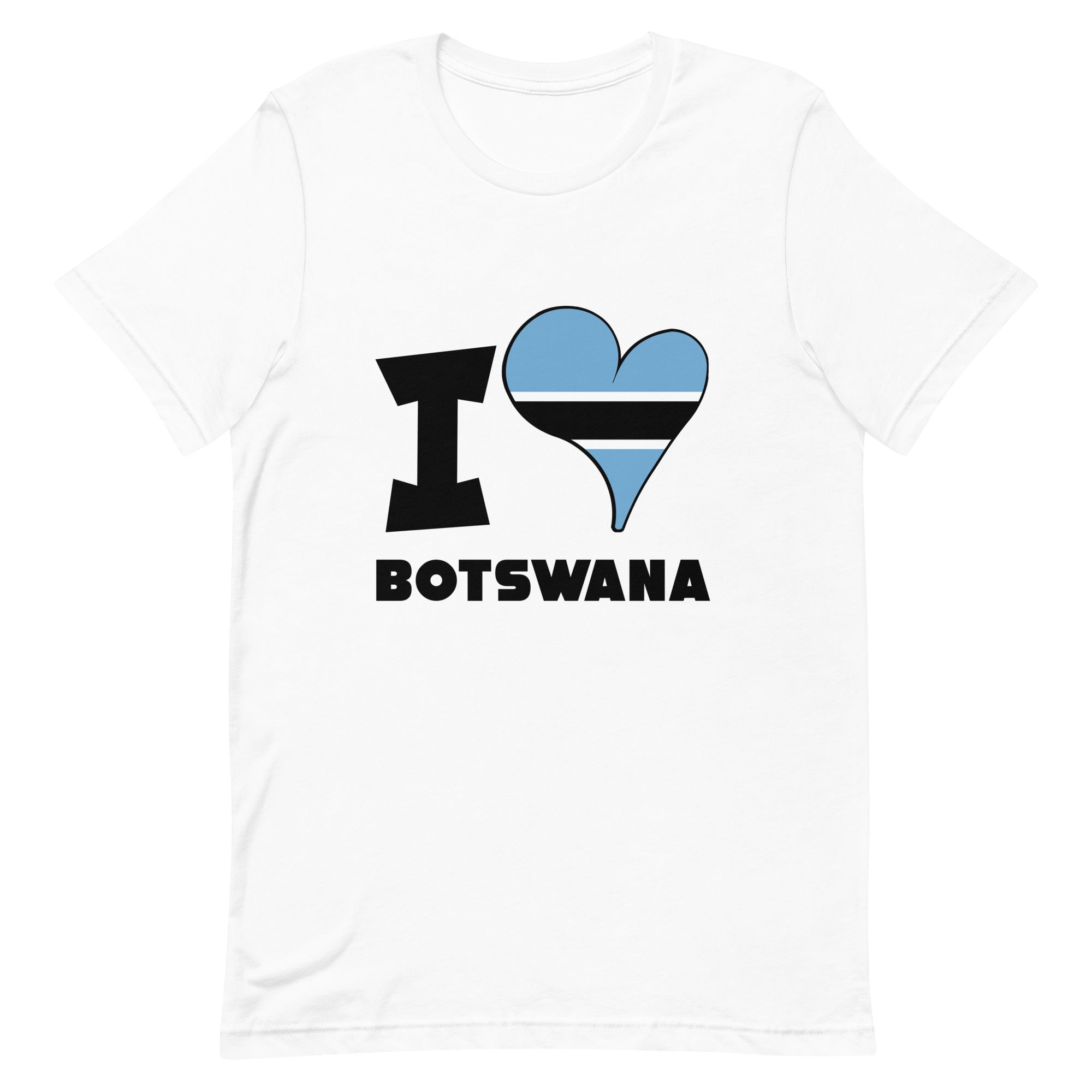 Unisex t-shirt - I Love Botswana Flag