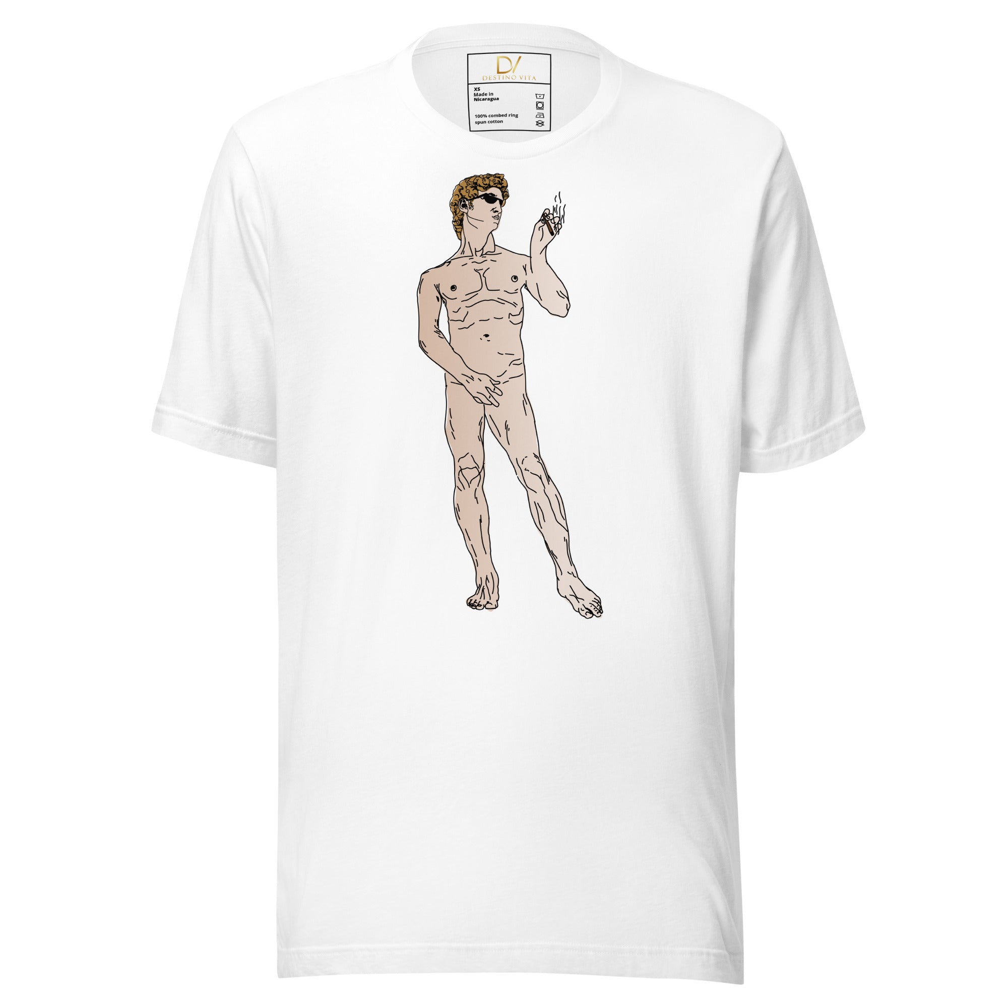 Unisex t-shirt - Michelangelo David With Cannabis