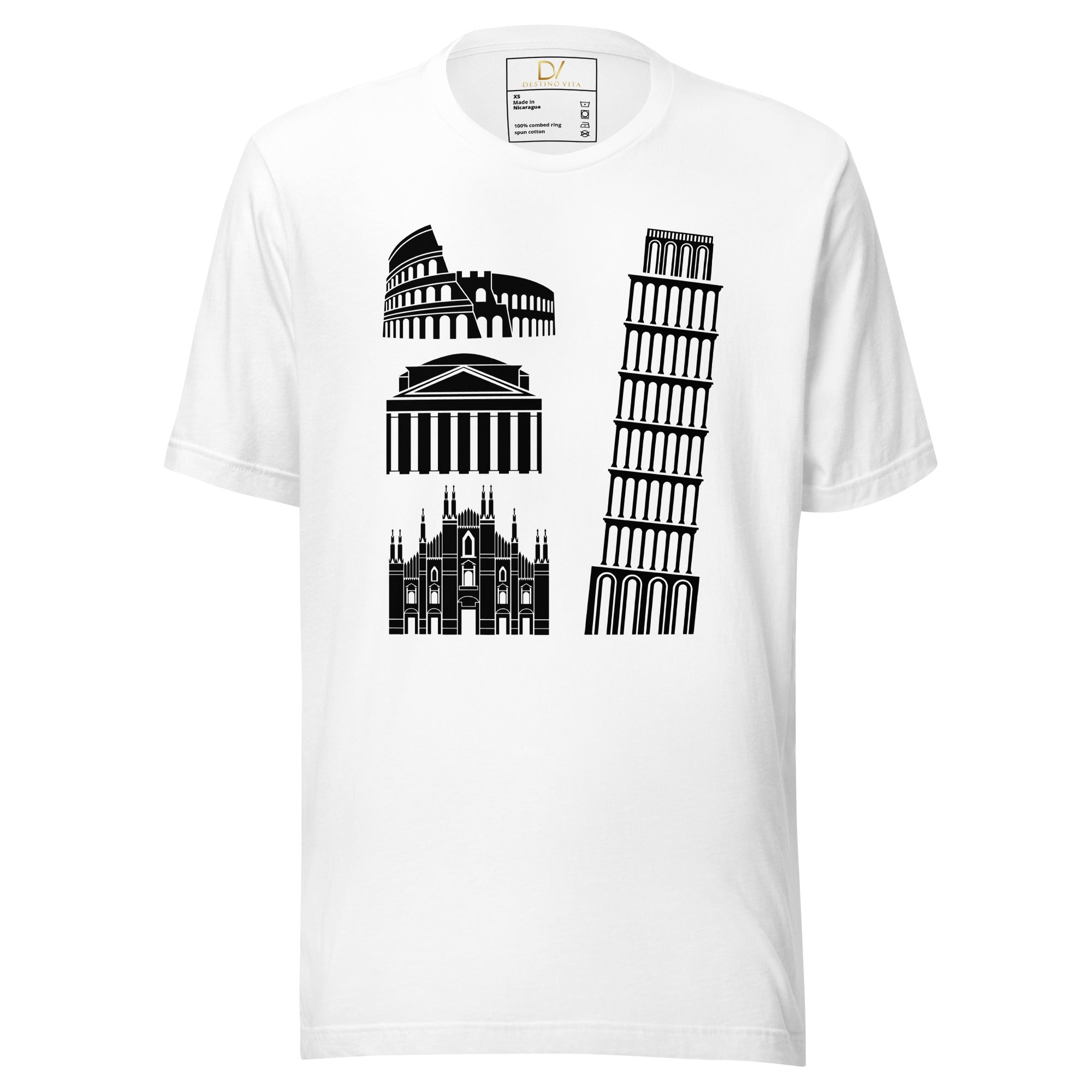 Unisex t-shirt - Iconic Italian Landmarks