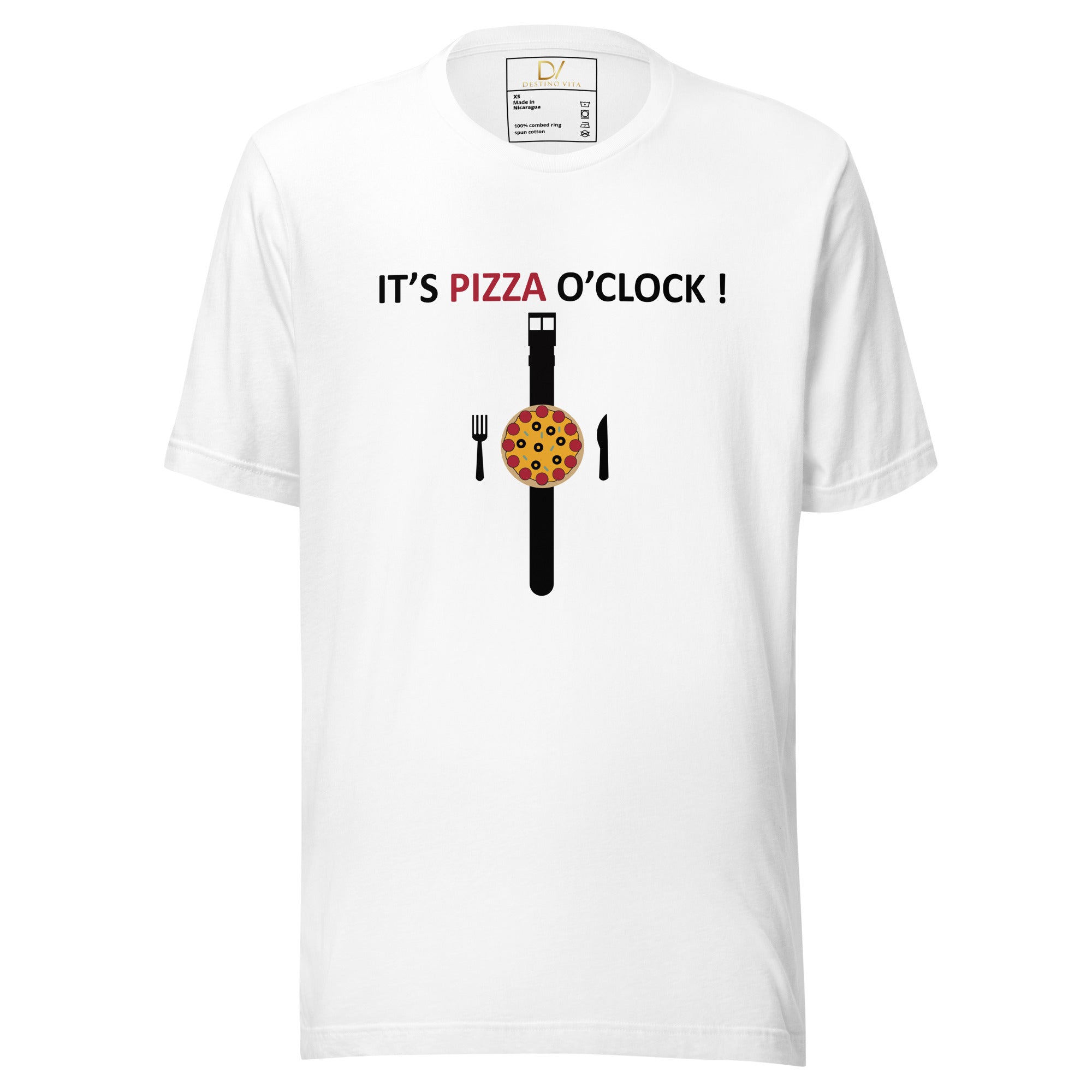 Unisex t-shirt - It's Pizza O'Clock