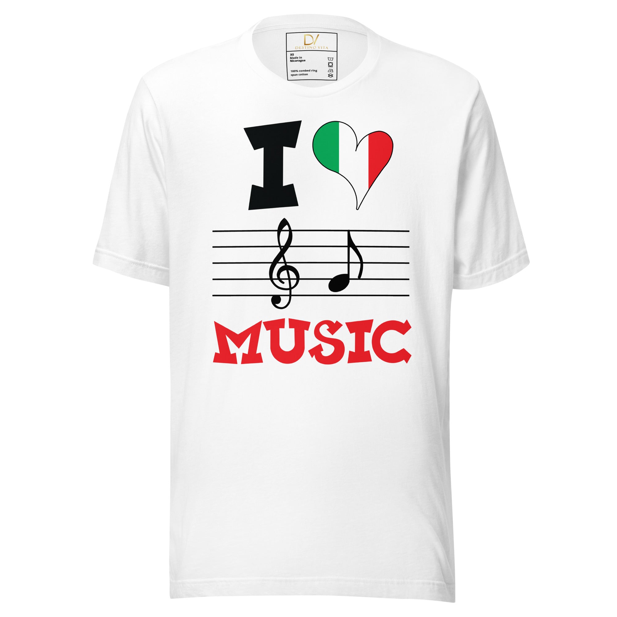 Unisex t-shirt - I Love Italian Music