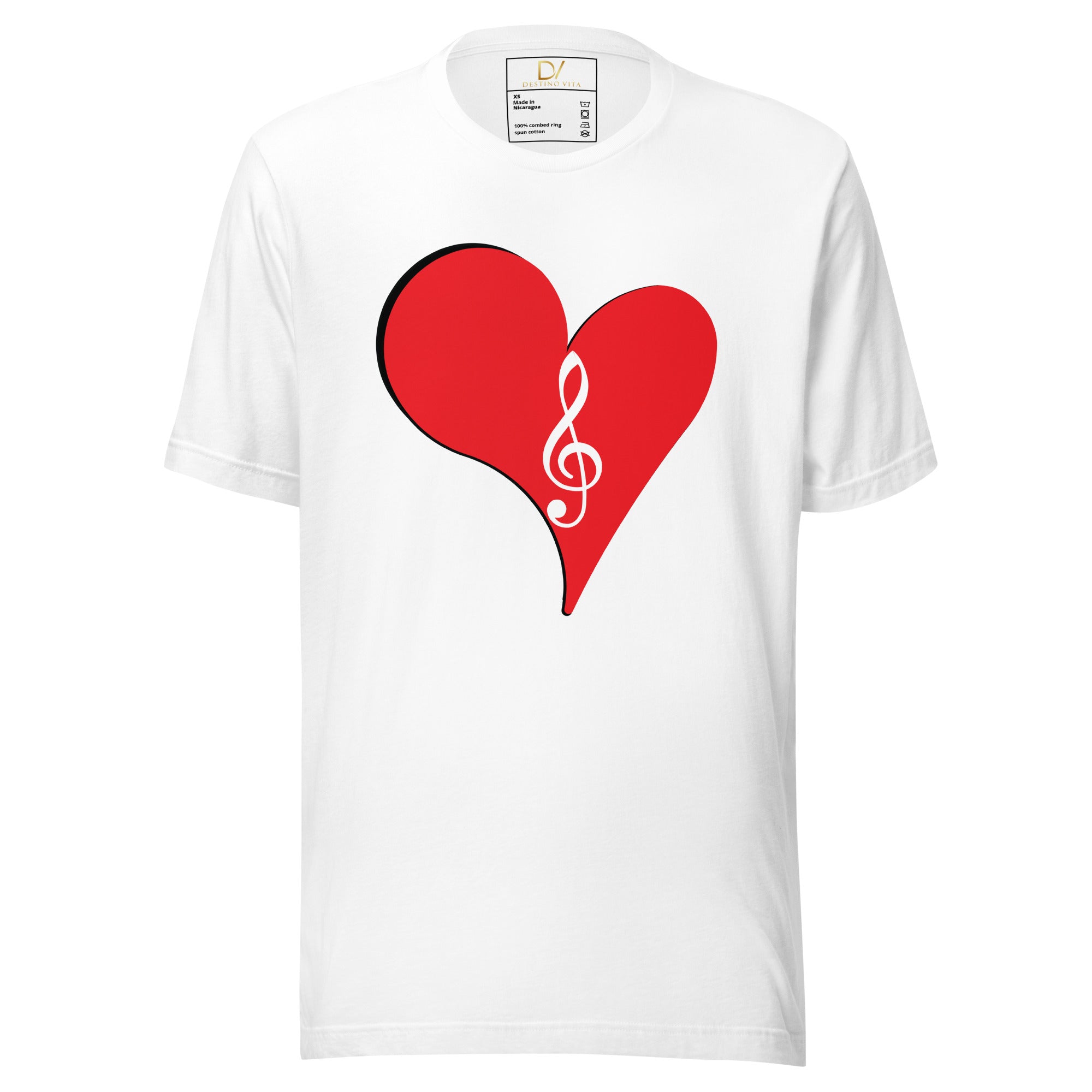 Unisex t-shirt - I Love Music Red