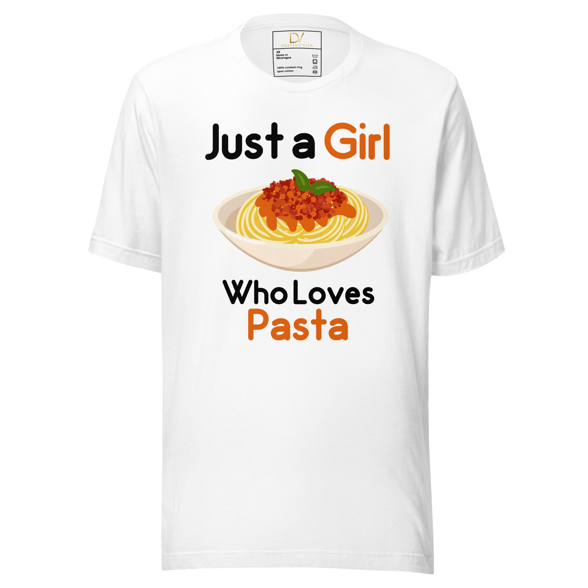 Unisex t-shirt - Just a Girl Who Loves Pasta