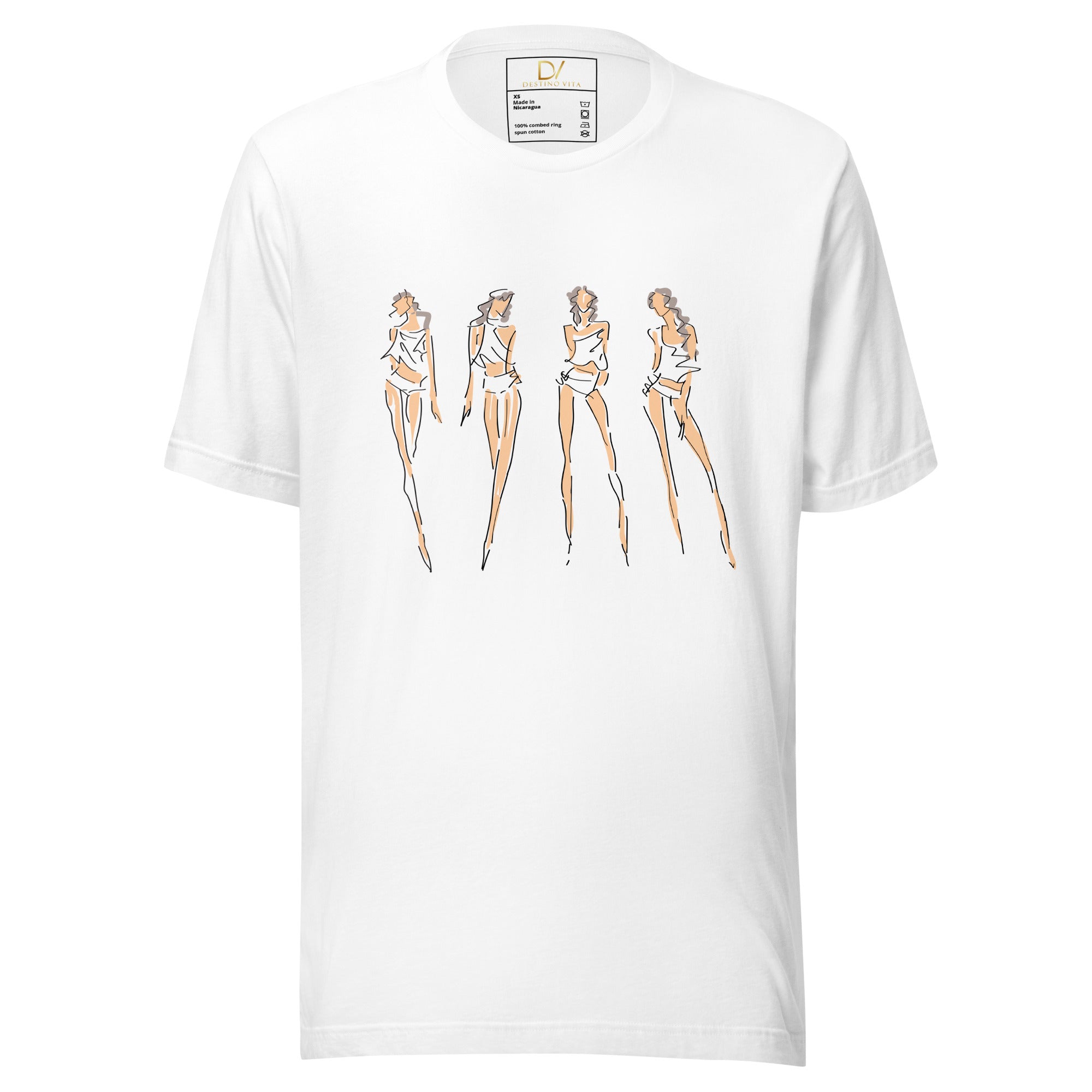 Unisex t-shirt - Sketch Fashion Poses