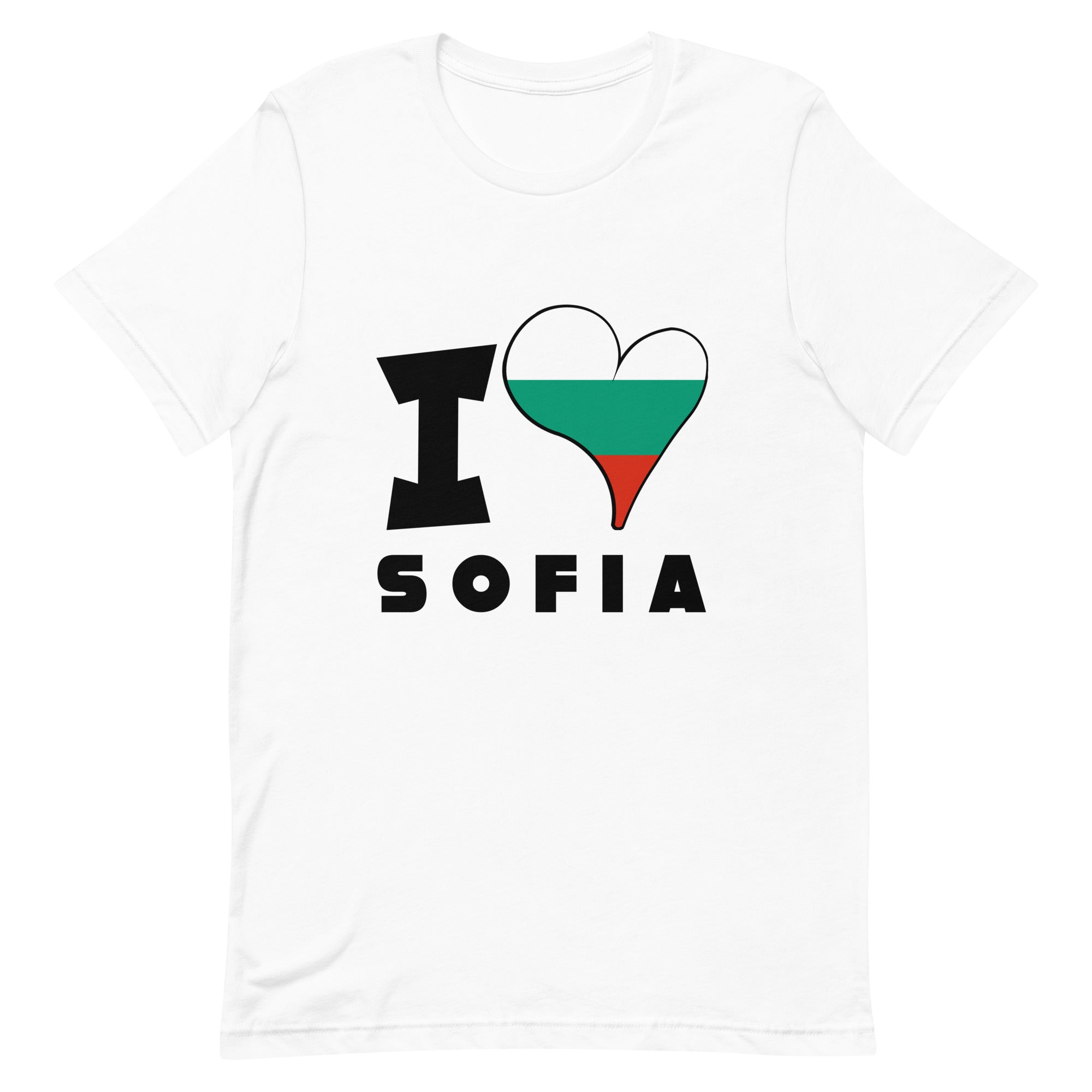 Unisex t-shirt - I Love Sofia Flag