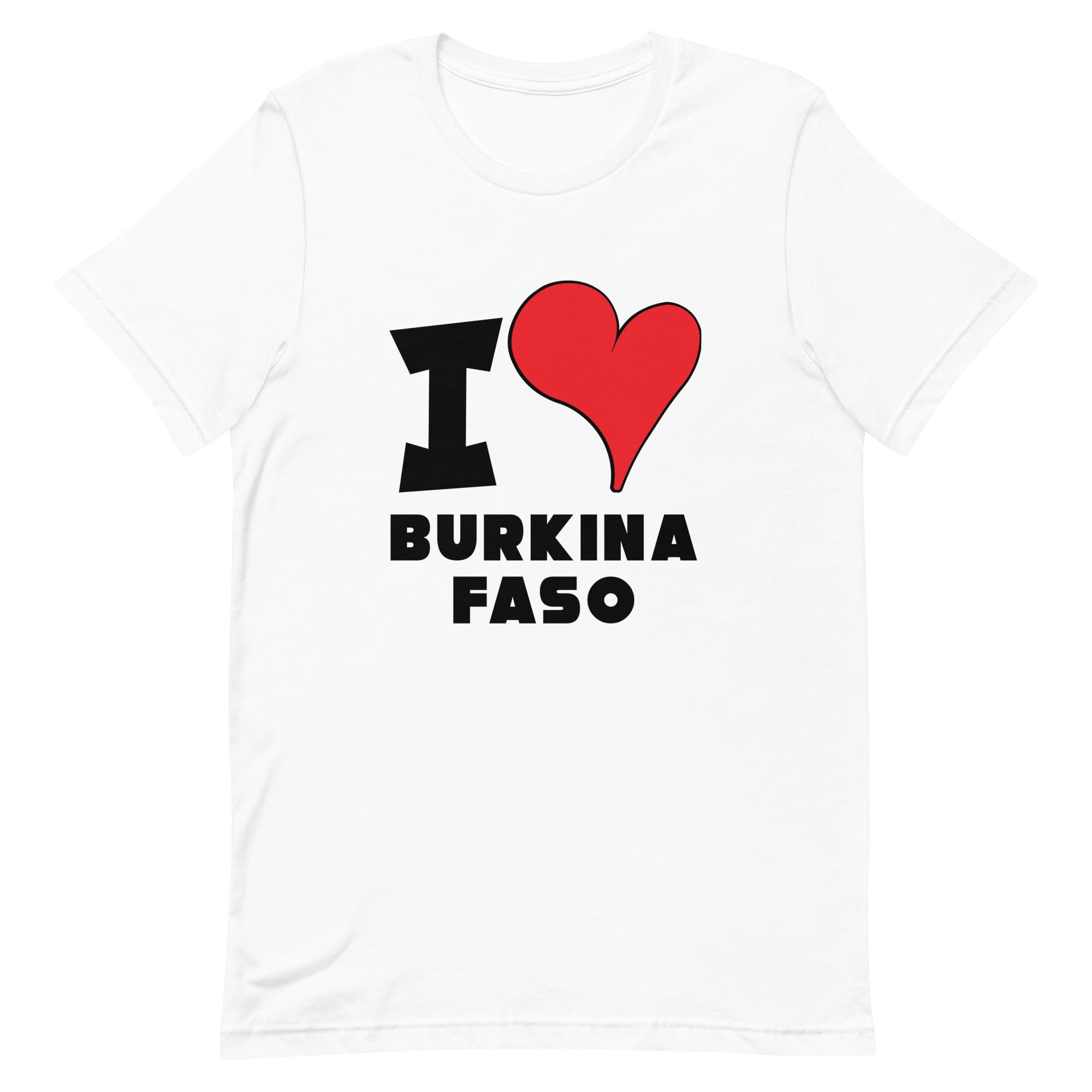 Unisex t-shirt - I Love Burkina Faso Red