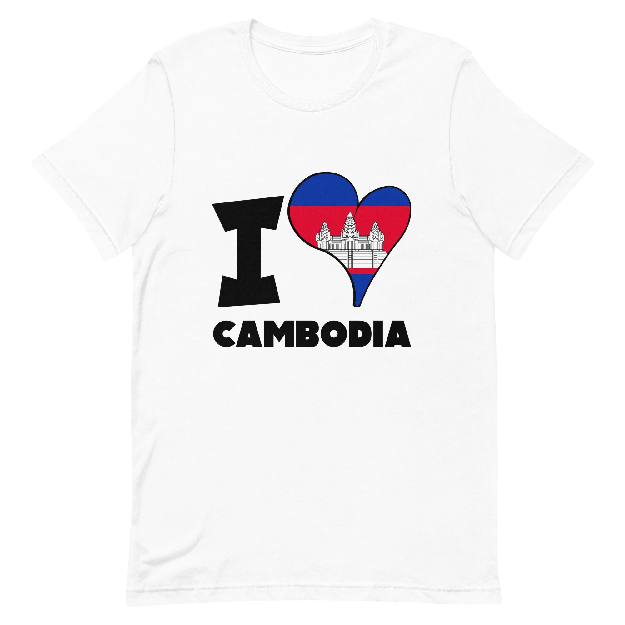 Unisex t-shirt - I Love Cambodia Flag