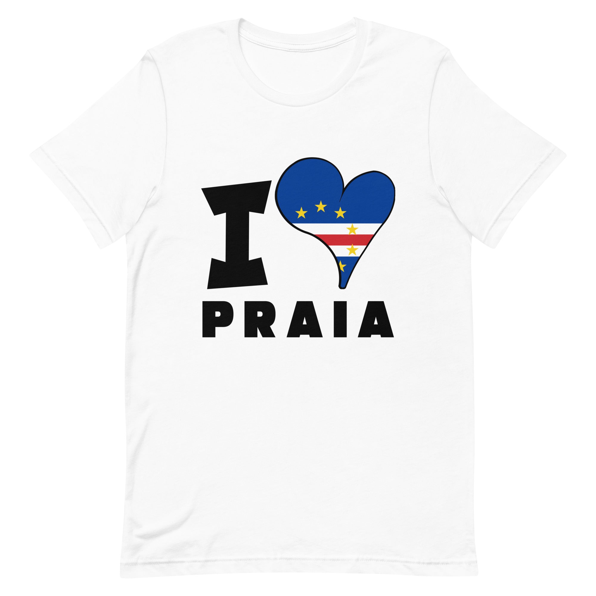 Unisex t-shirt - I Love Praia Flag