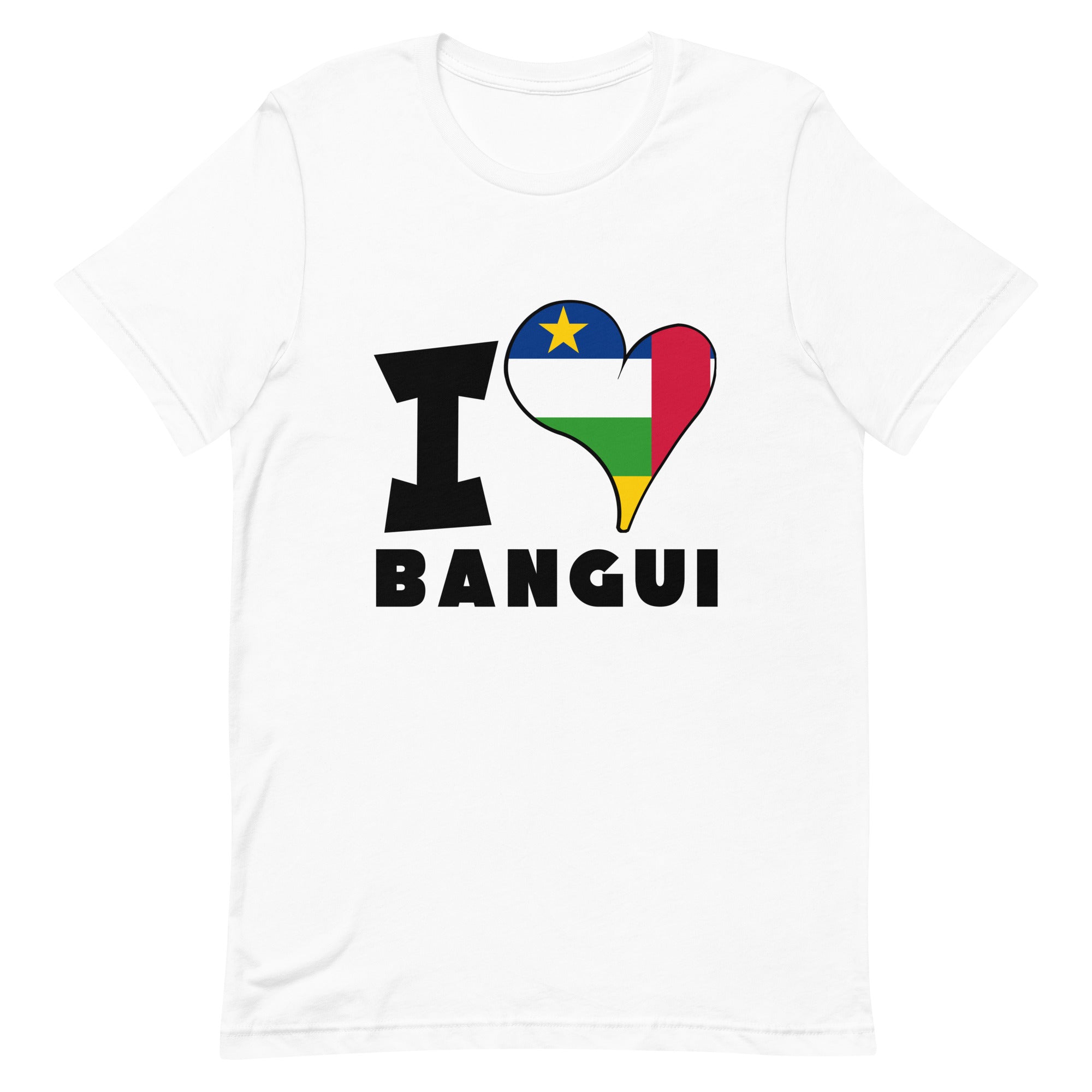 Unisex t-shirt - I Love Bangui Flag