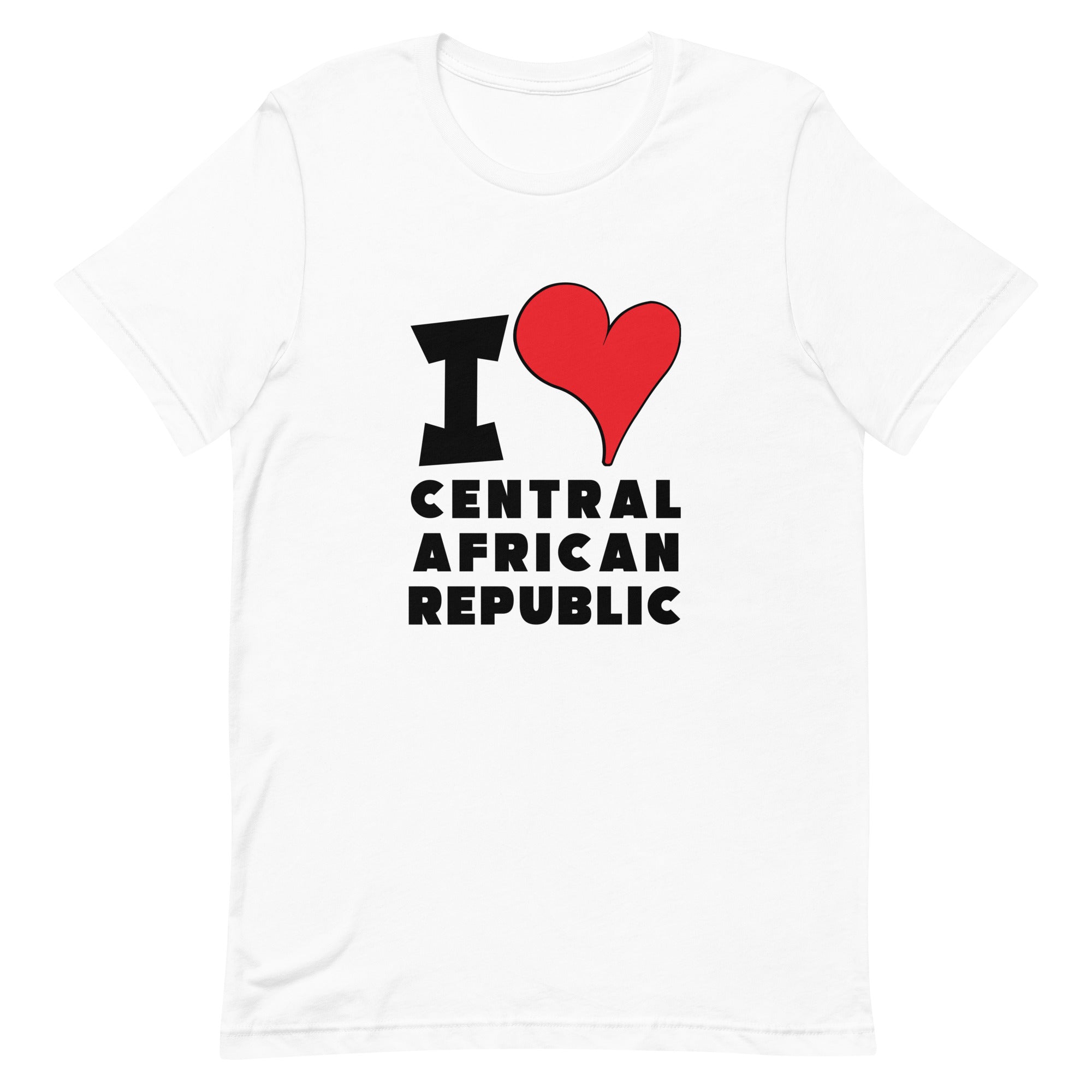 Unisex t-shirt - I Love Central African Republic Red