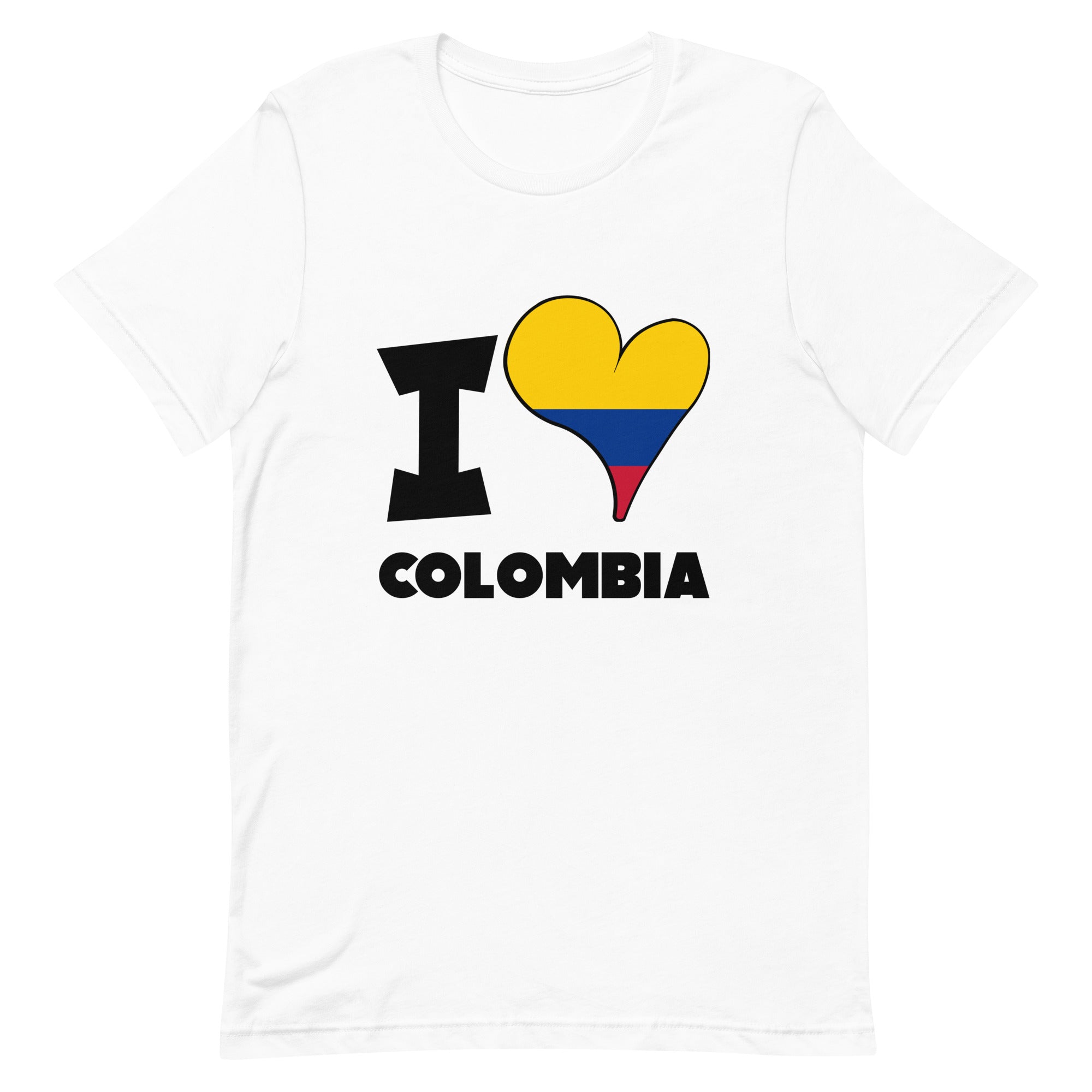 Unisex t-shirt - I Love Colombia Flag