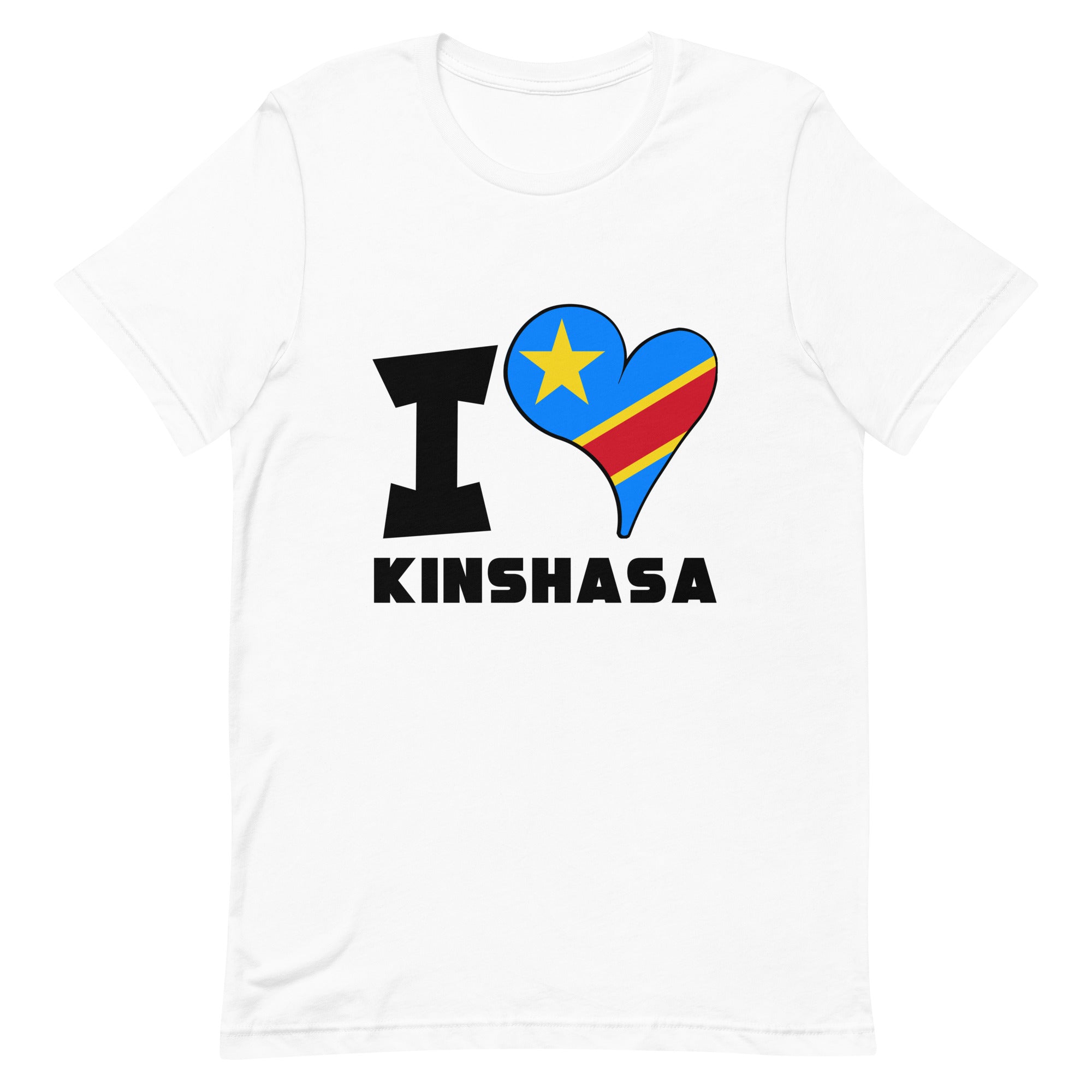 Unisex t-shirt - I Love Kinshasa Flag