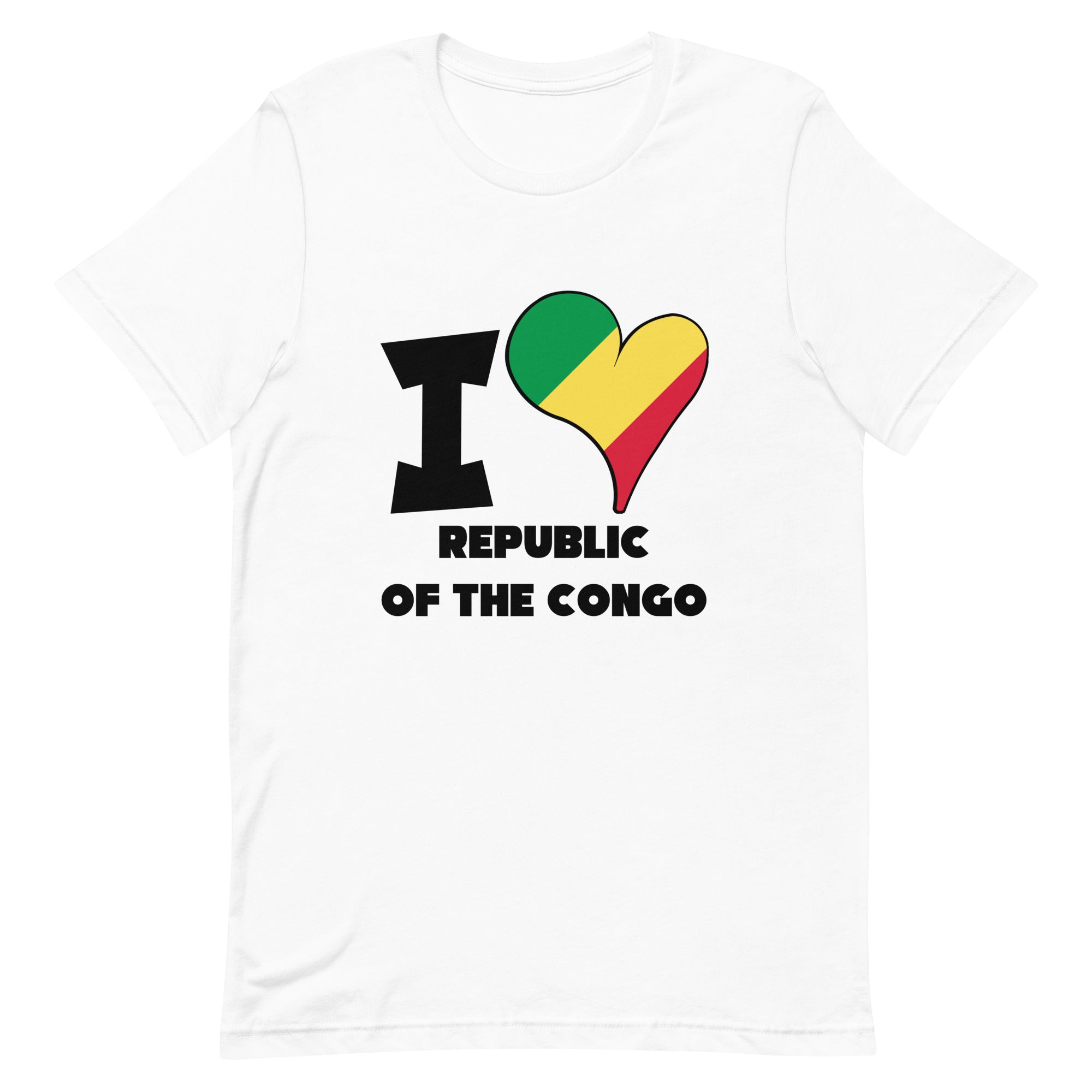 Unisex t-shirt - I Love Republic of the Congo Flag