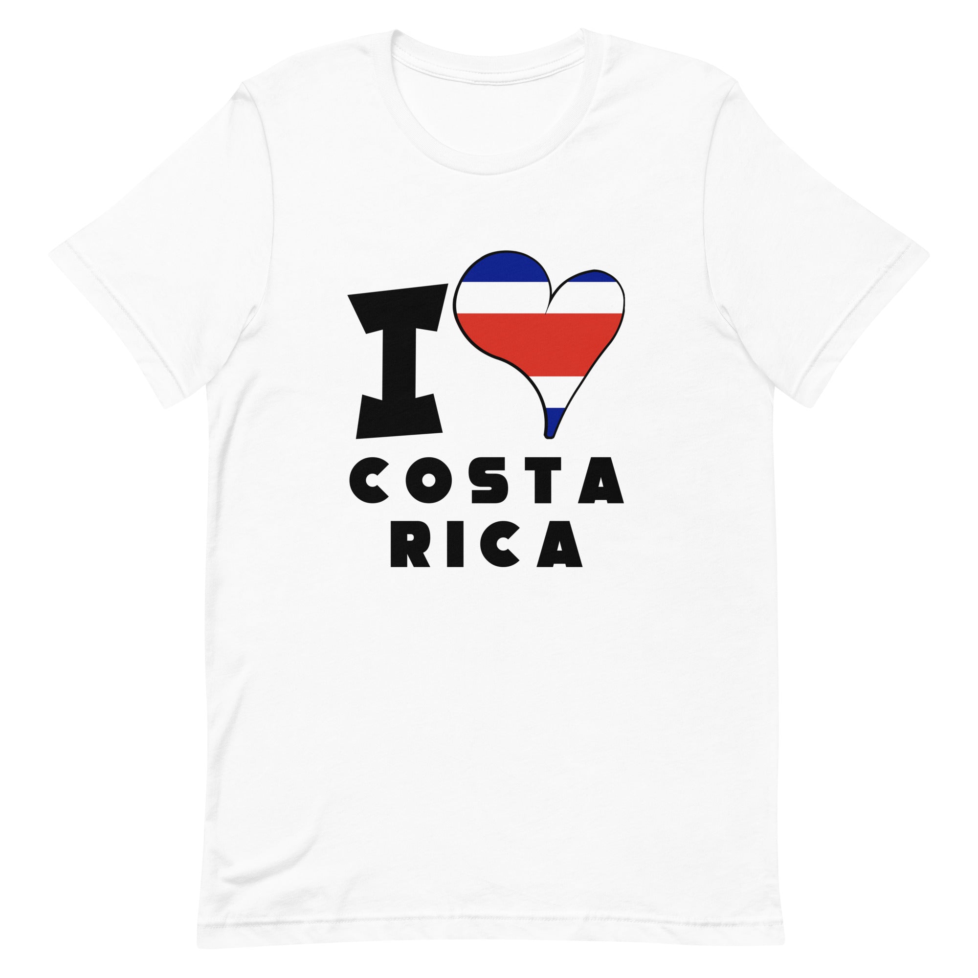 Unisex t-shirt - I Love Costa Rica Flag