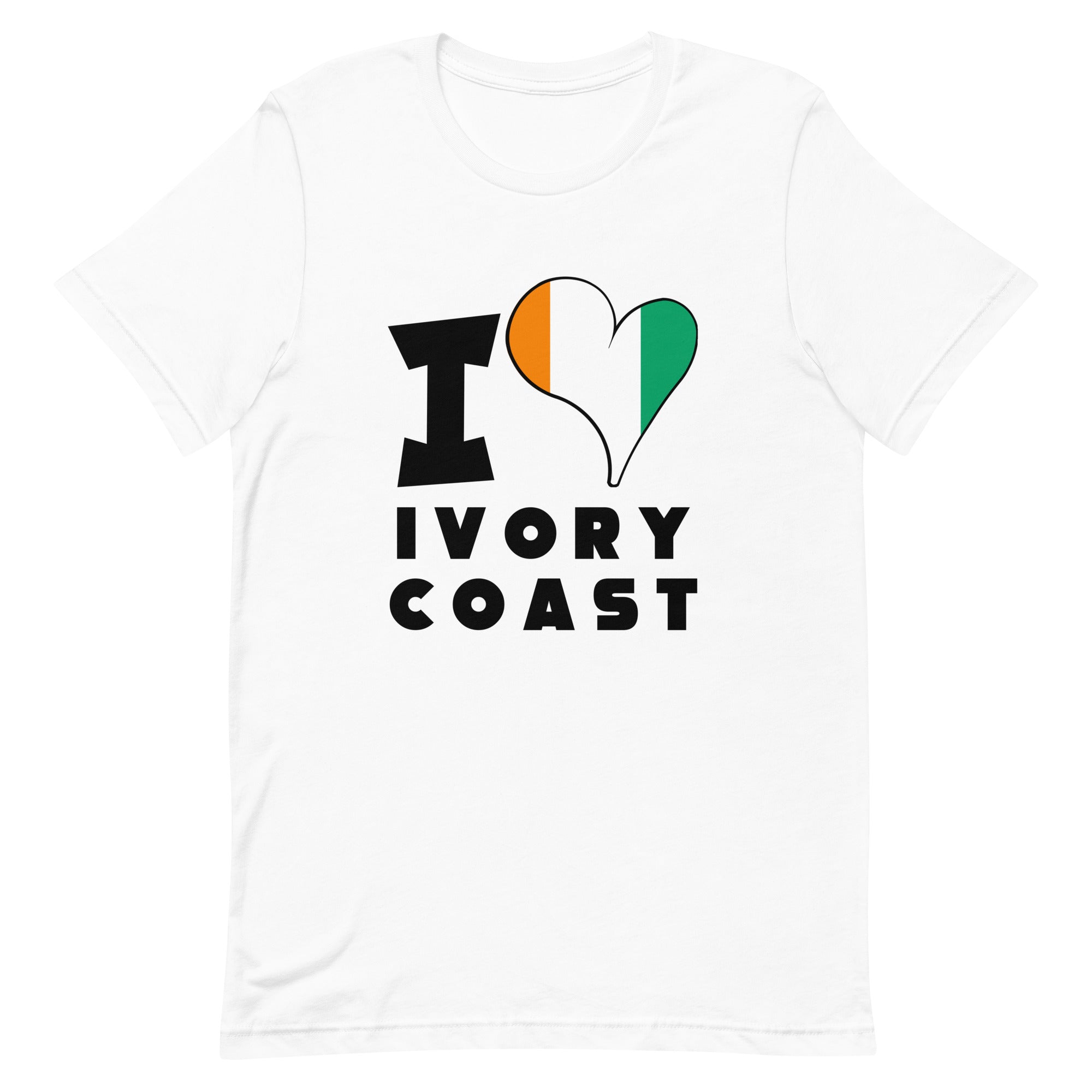 Unisex t-shirt - I Love Ivory Coast Flag