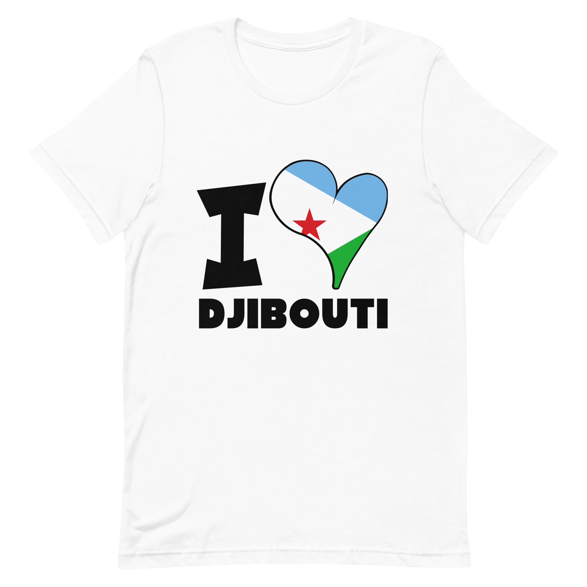 Unisex t-shirt - I Love Djibouti Flag