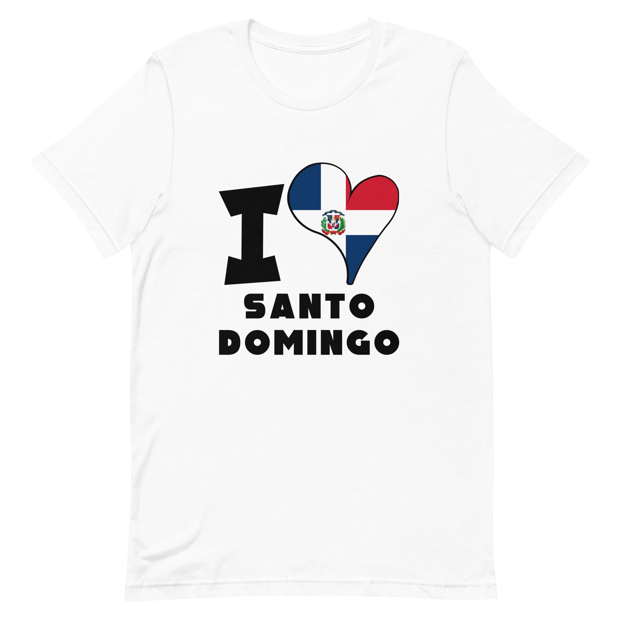 Unisex t-shirt - I Love Santo Domingo Flag