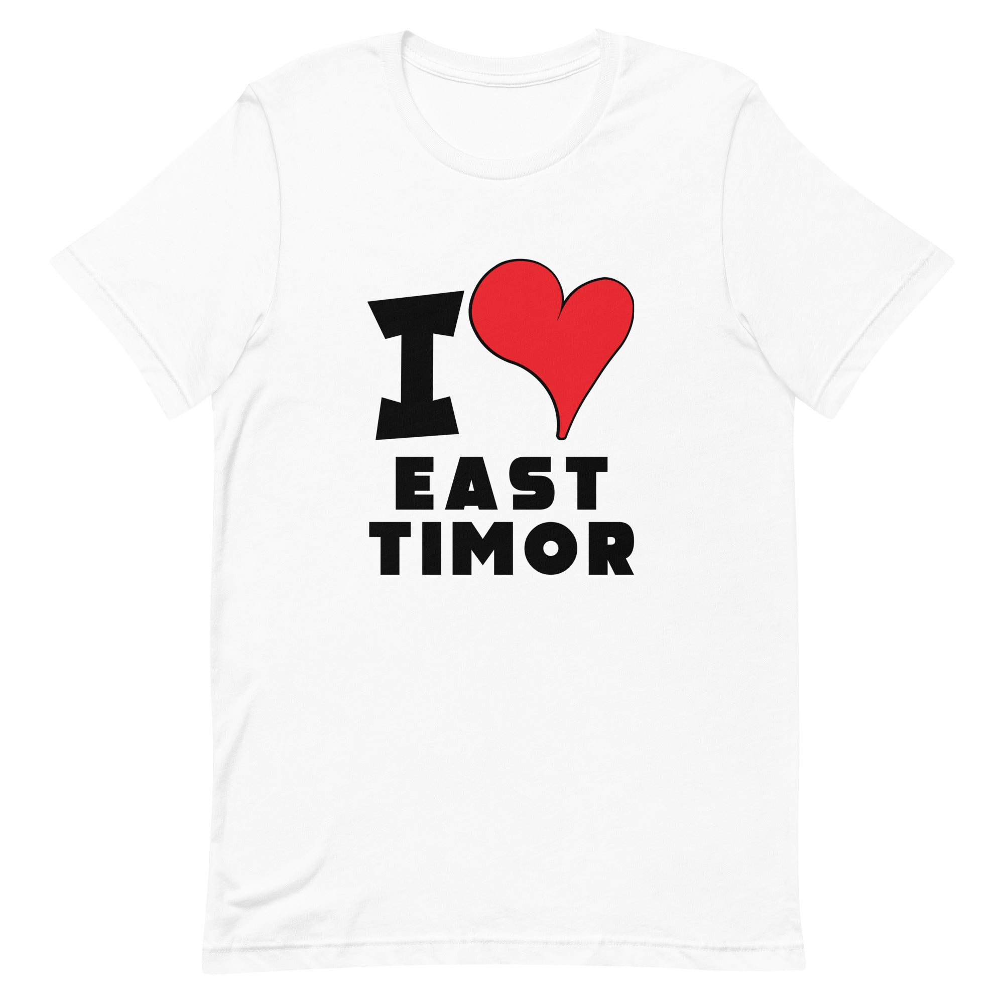 Unisex t-shirt - I Love East Timor Red