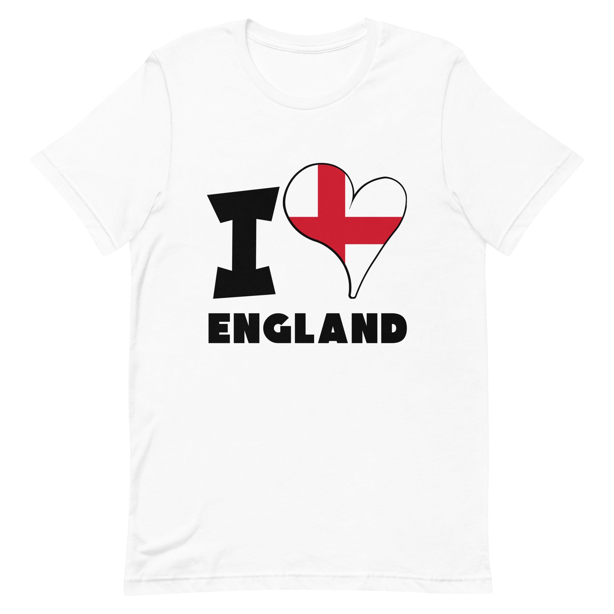 Unisex t-shirt - I Love England Flag