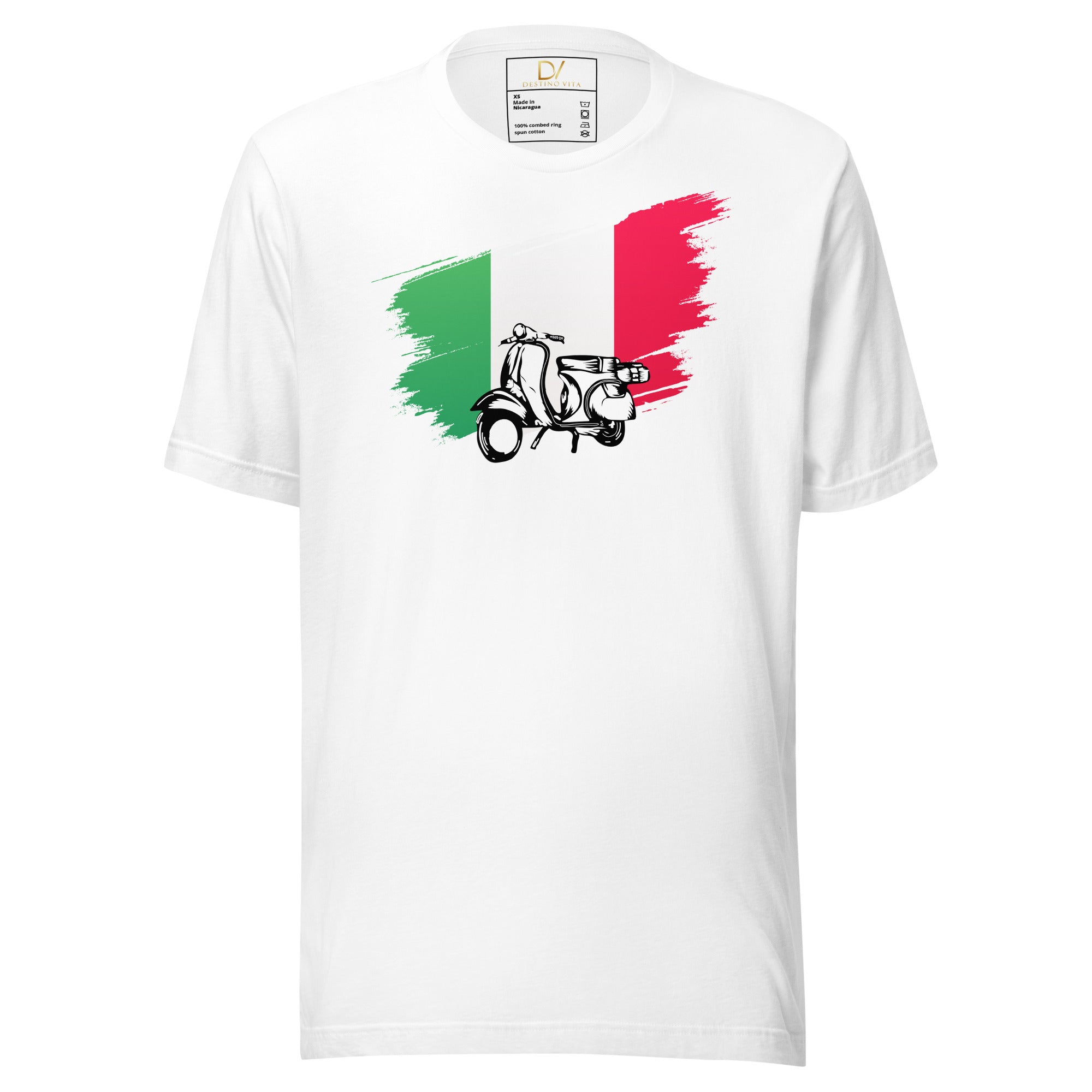 Unisex t-shirt - Italian Flag And Vespa