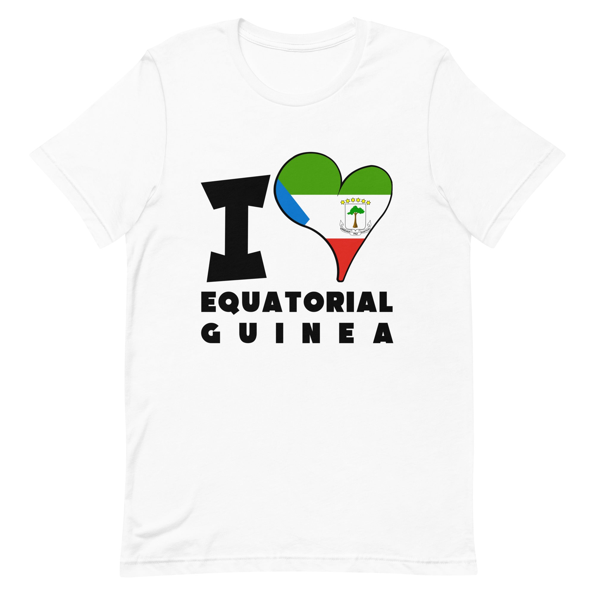 Unisex t-shirt - I Love Equatorial Guinea Flag