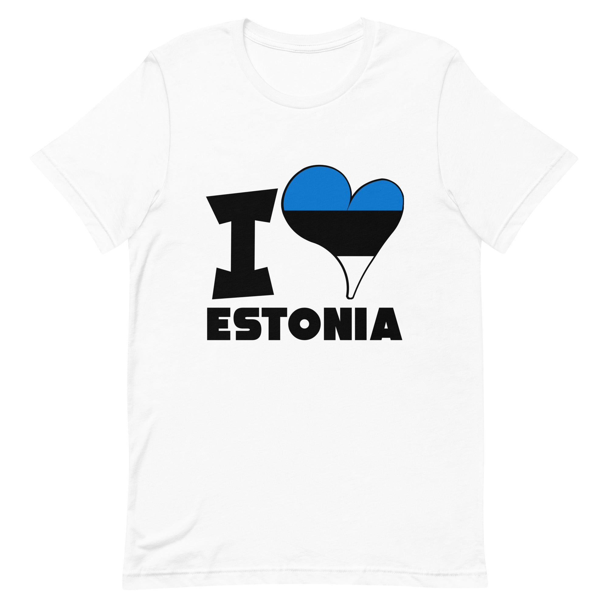 Unisex t-shirt - I Love Estonia Flag