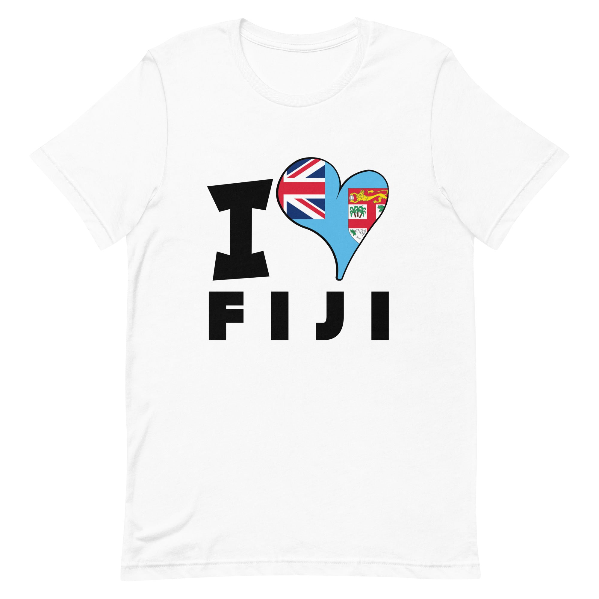 Unisex t-shirt - I Love Fiji Flag