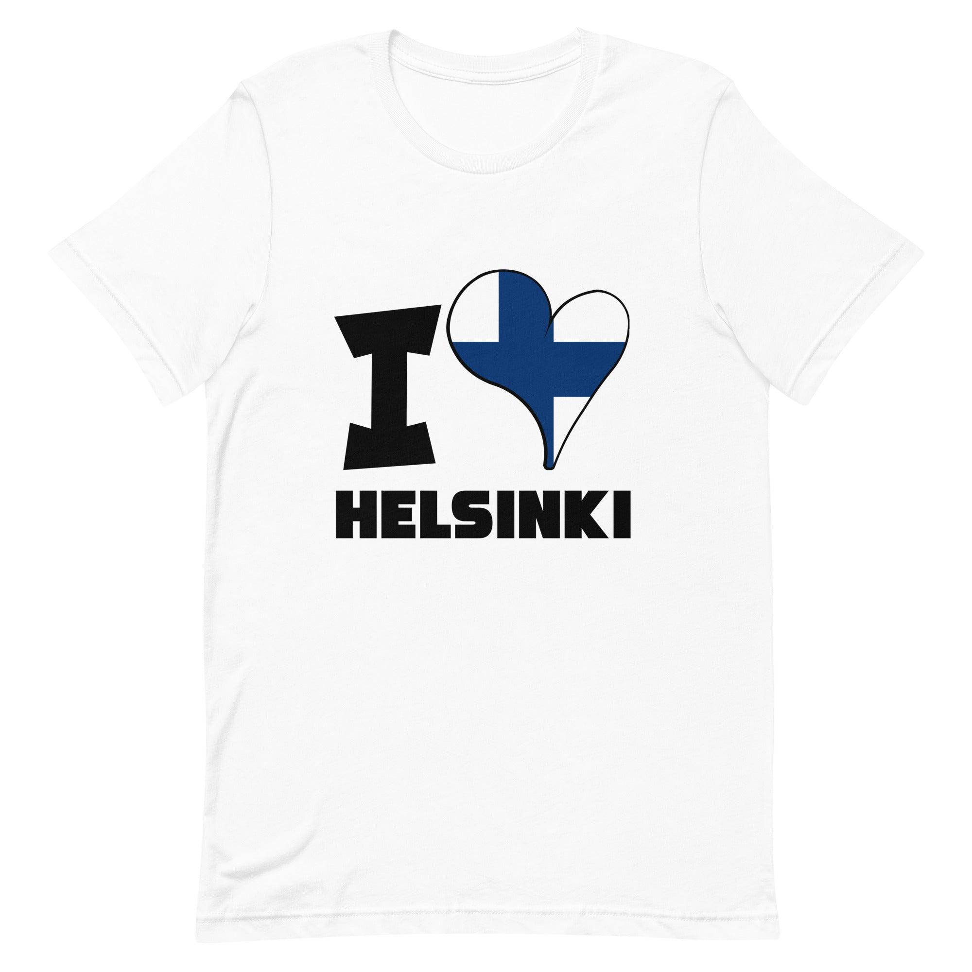 Unisex t-shirt - I Love Helsinki Flag