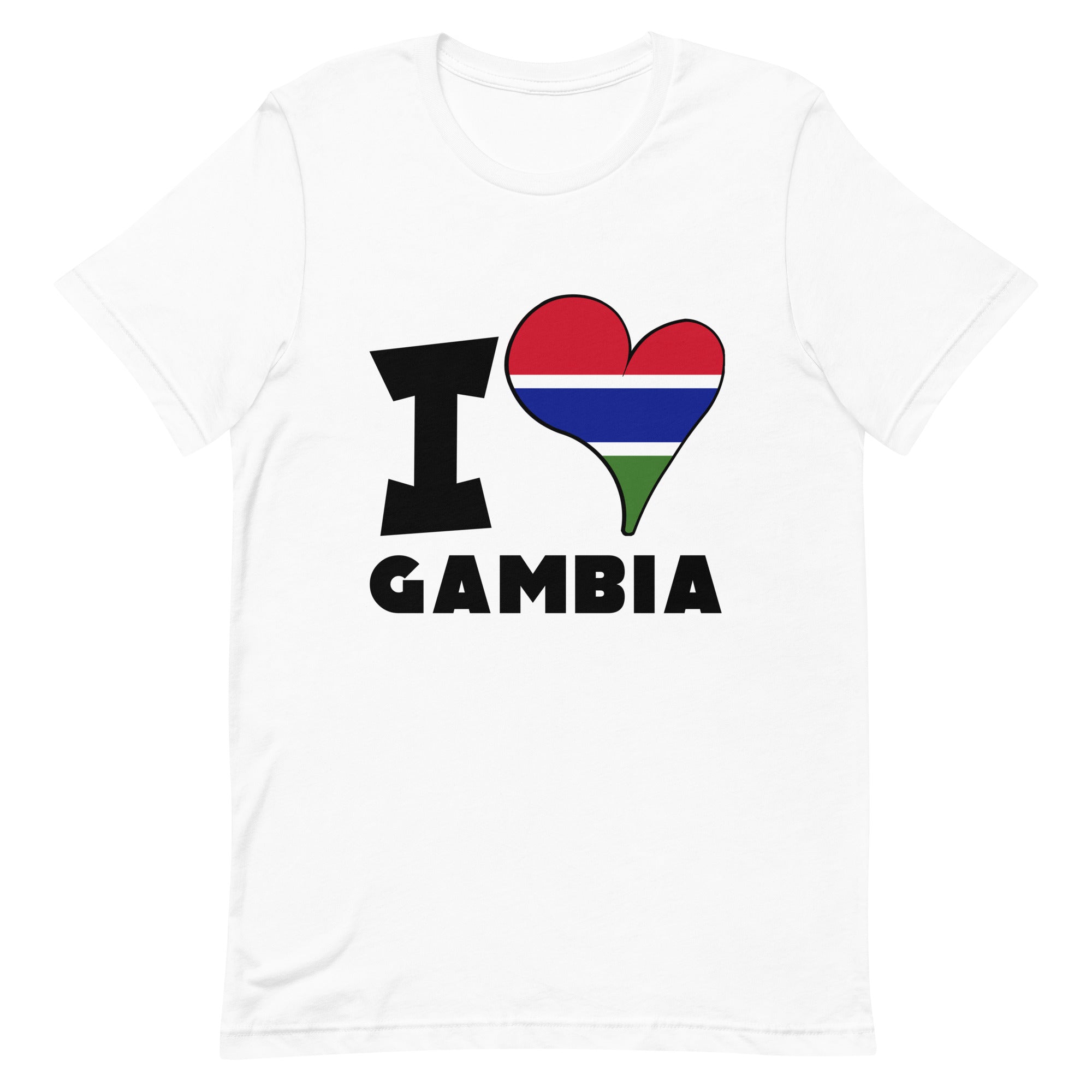 Unisex t-shirt - I Love Gambia Flag