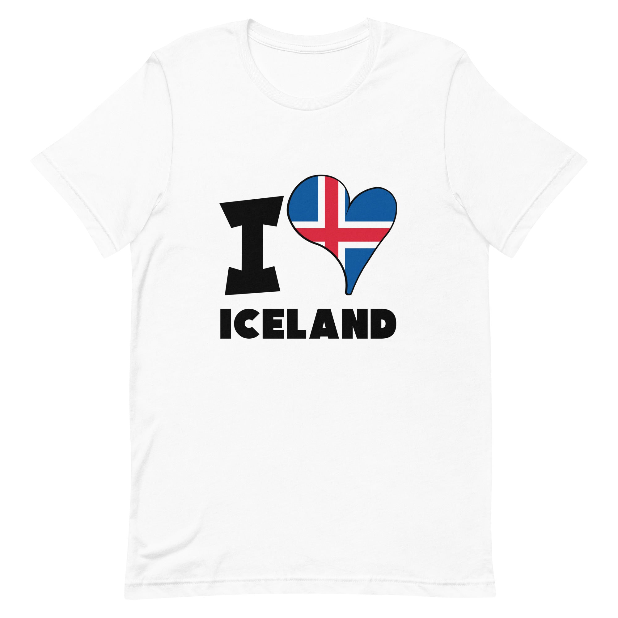 Unisex t-shirt - I Love Iceland Flag