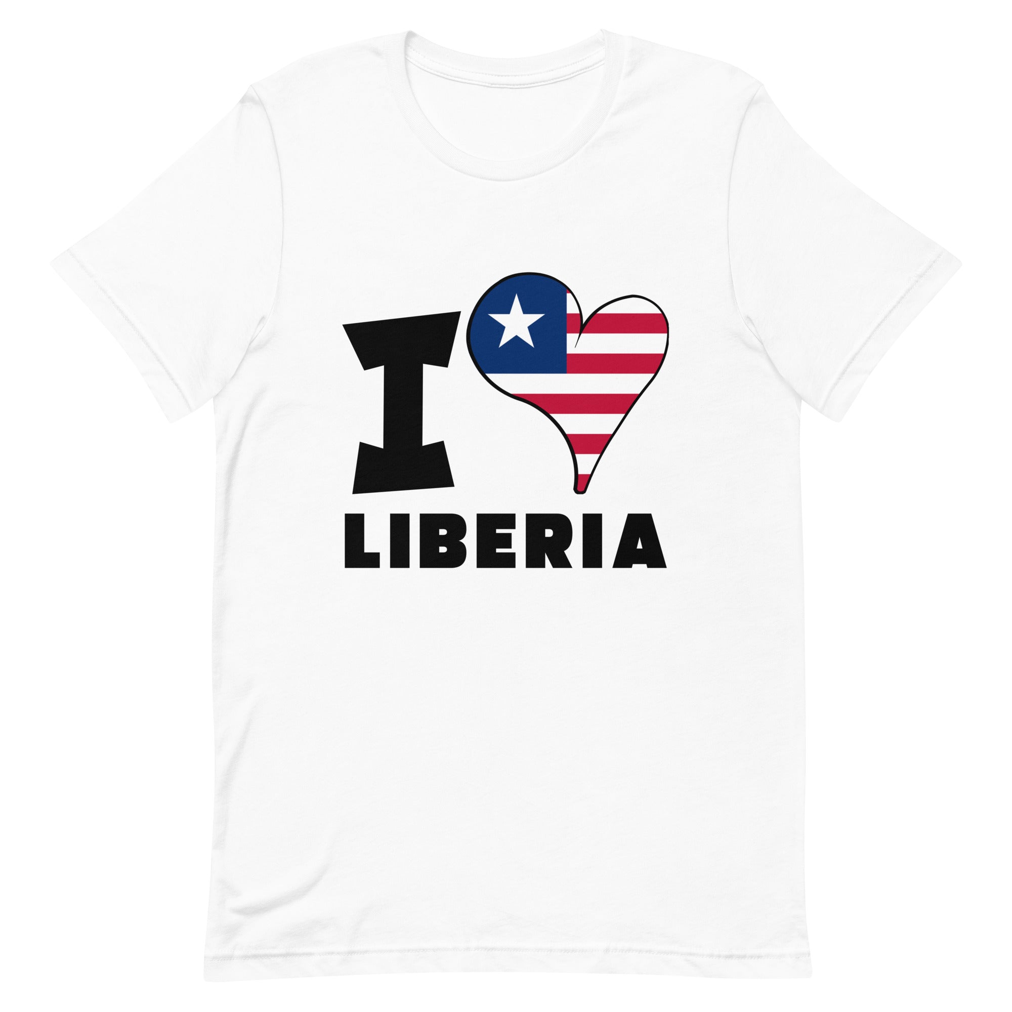 Unisex t-shirt - I Love Liberia Flag